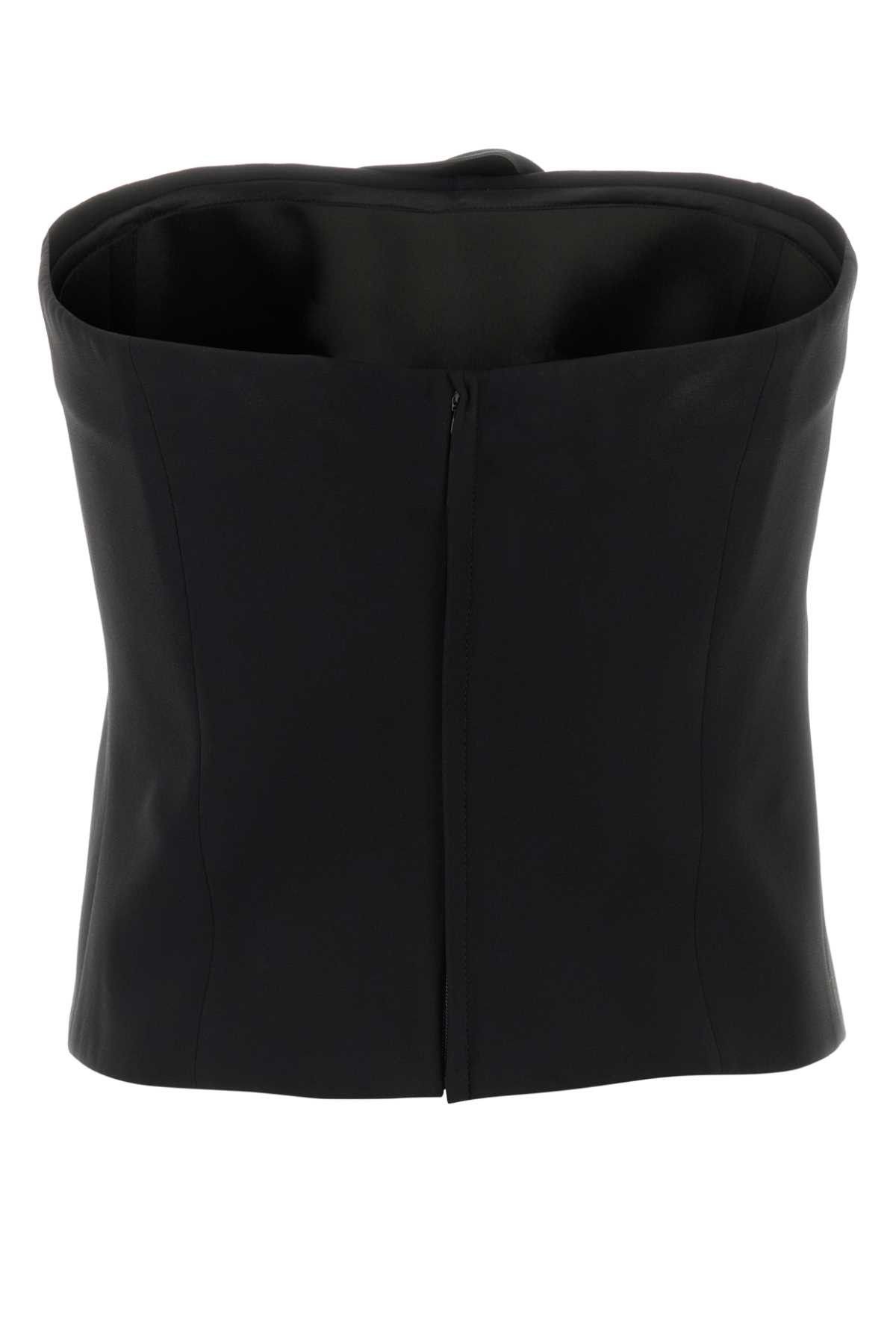 Giorgio Armani Black Satin Bodice Size M / US 6-8 / IT 42-44 - 2 Thumbnail