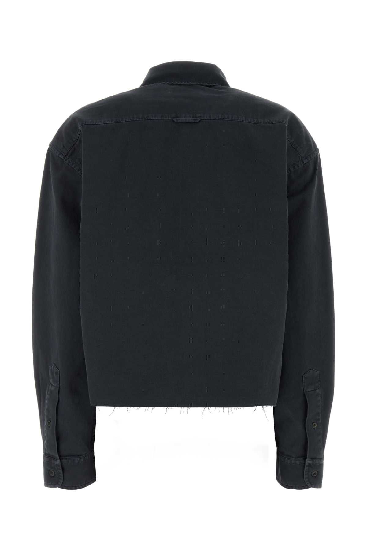 Miu Miu Dark Grey Denim Shirt Size M / US 6-8 / IT 42-44 - 2 Thumbnail