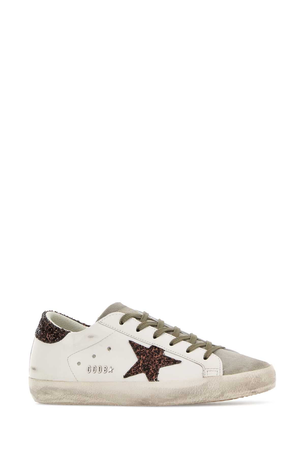Golden Goose White Leather Super Star Sneakers Size US 5 / IT 35 - 2 Thumbnail