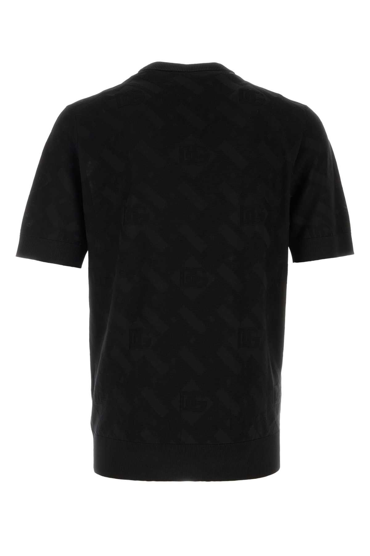 Dolce & Gabbana Black Silk Sweater Size US L / EU 52-54 / 3 - 2 Thumbnail