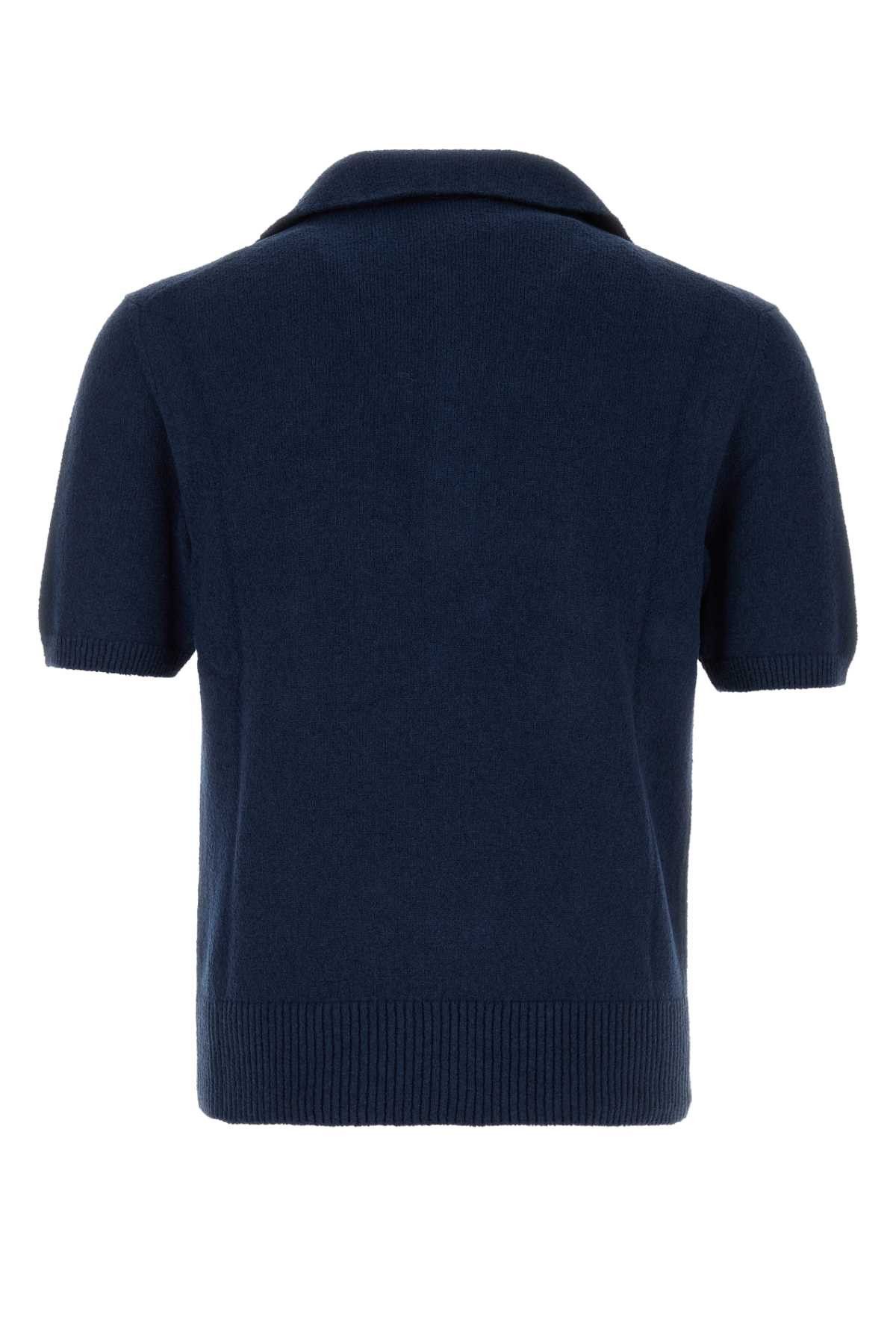 Dolce & Gabbana Navy Blue Cotton Blend Polo Shirt Size US L / EU 52-54 / 3 - 2 Thumbnail