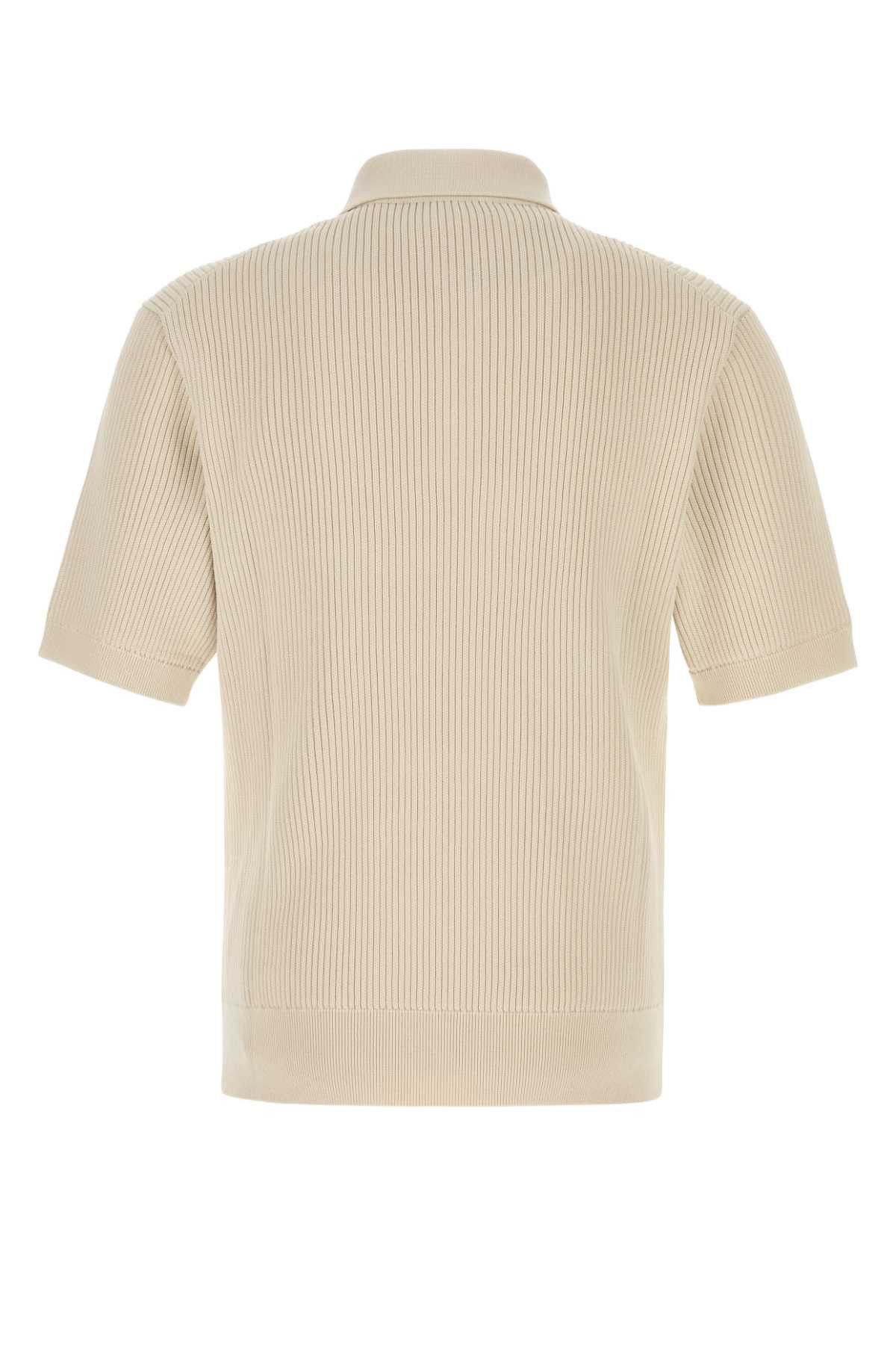 Dolce & Gabbana Sand Cotton Polo Shirt Size US M / EU 48-50 / 2 - 2 Thumbnail