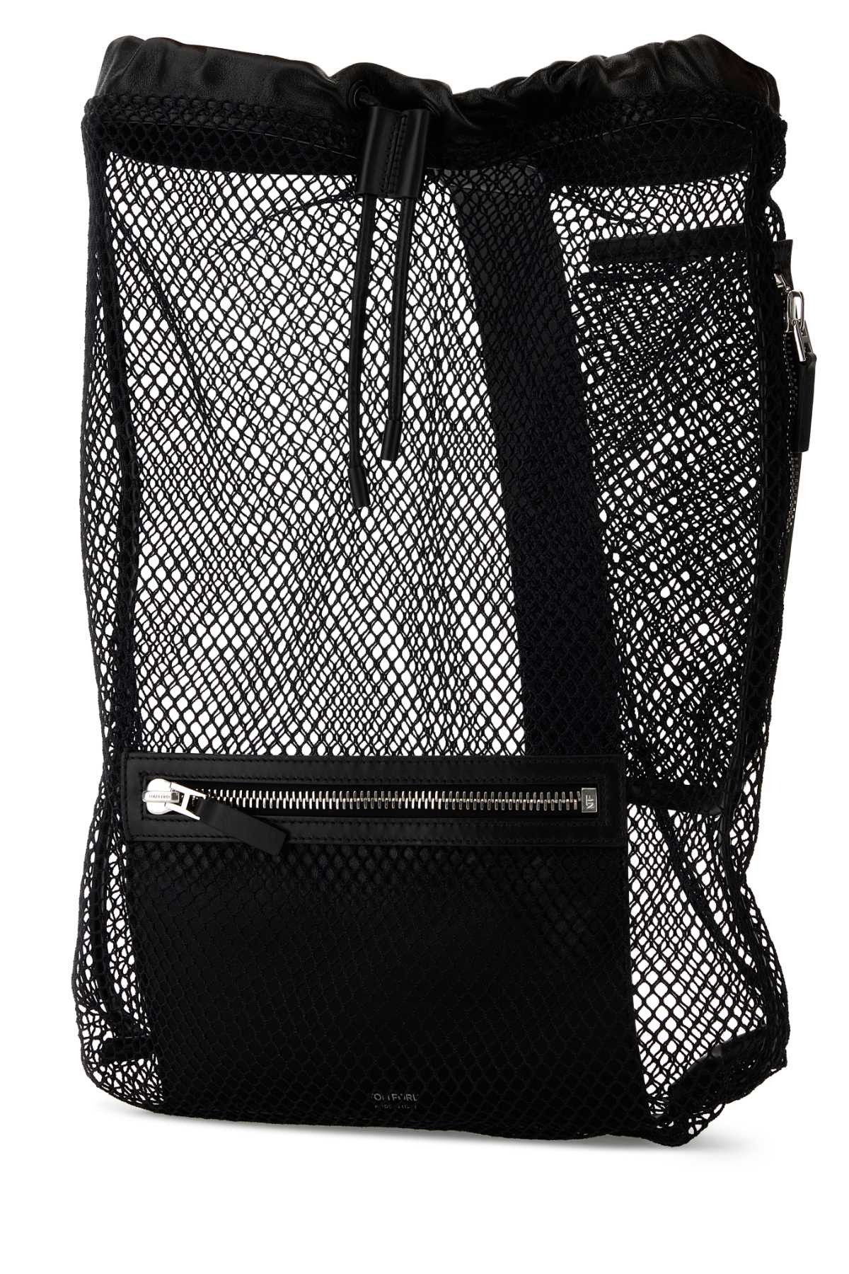Tom Ford Black Mesh Backpack Size ONE SIZE - 2 Thumbnail