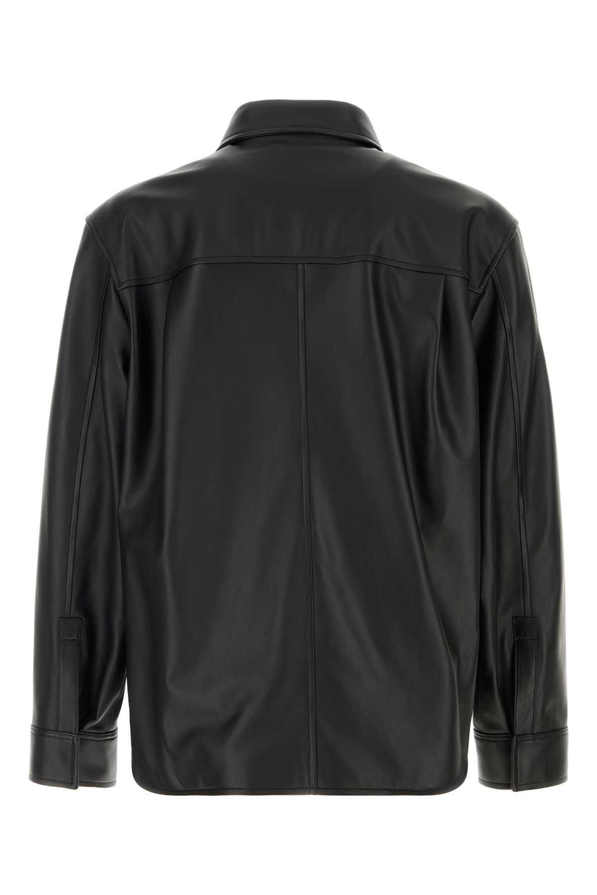 Loewe Black Leather Shirt Size US L / EU 52-54 / 3 - 2 Thumbnail