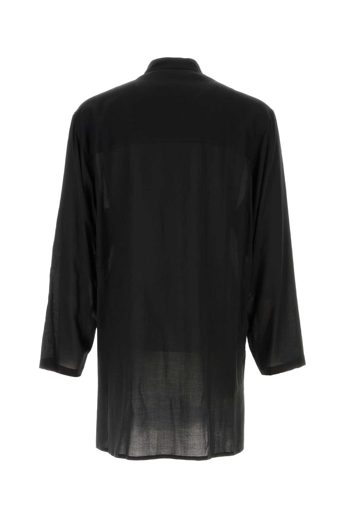 Yohji Yamamoto Black Cellulose Shirt Size US L / EU 52-54 / 3 - 2 Thumbnail