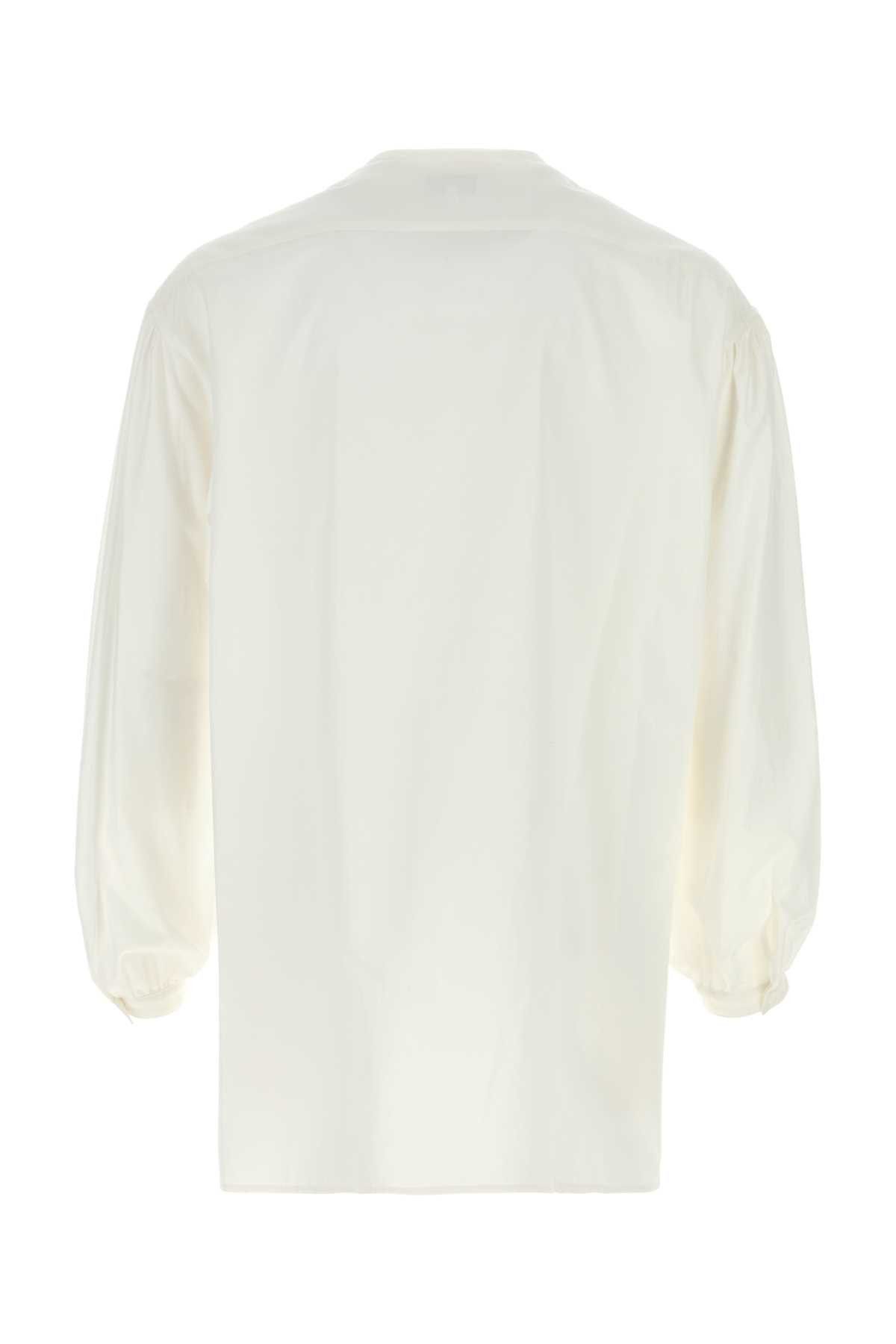 Yohji Yamamoto White Poplin Shirt Size US M / EU 48-50 / 2 - 2 Thumbnail