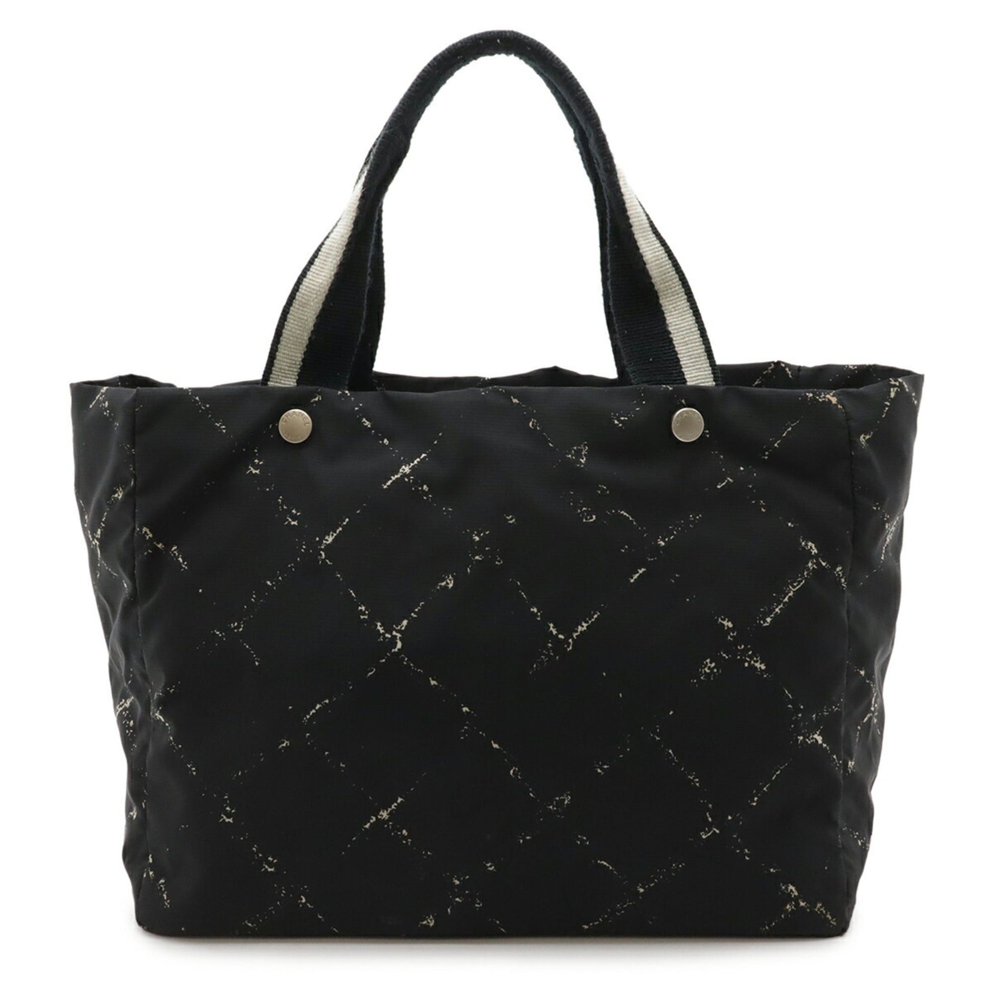 CHANEL (Chanel) Old Travel Line A11833 Tote Bag, Nylon  CHANEL (Chanel) Old Travel Line Tote Bag/Shoulder Bag, Nylon, Black/Red, A11833