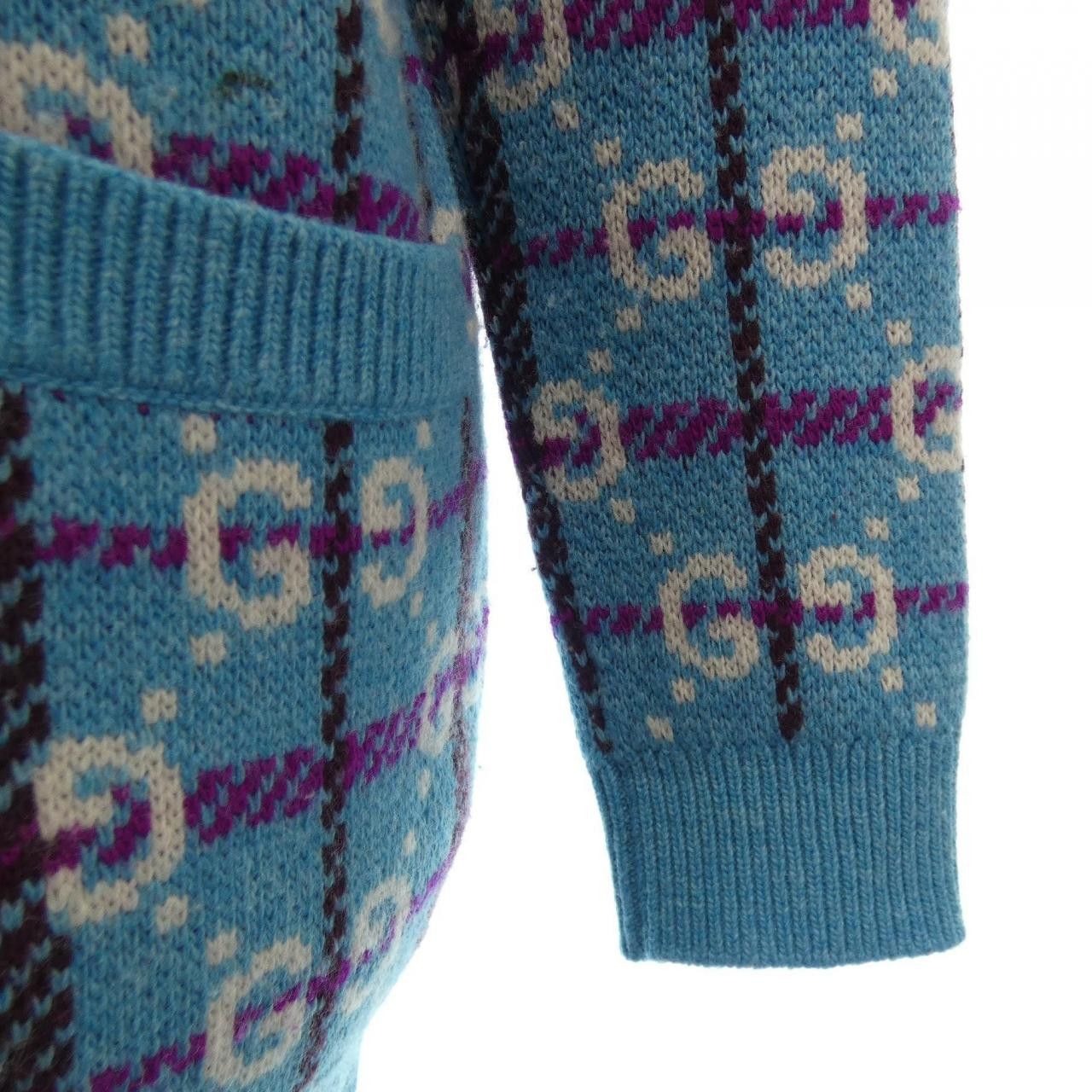 Gucci Gucci Gucci Wool Cardigan Textile Tops 731585XKC1H DUTY FREE for USA Size ONE SIZE - 6 Thumbnail