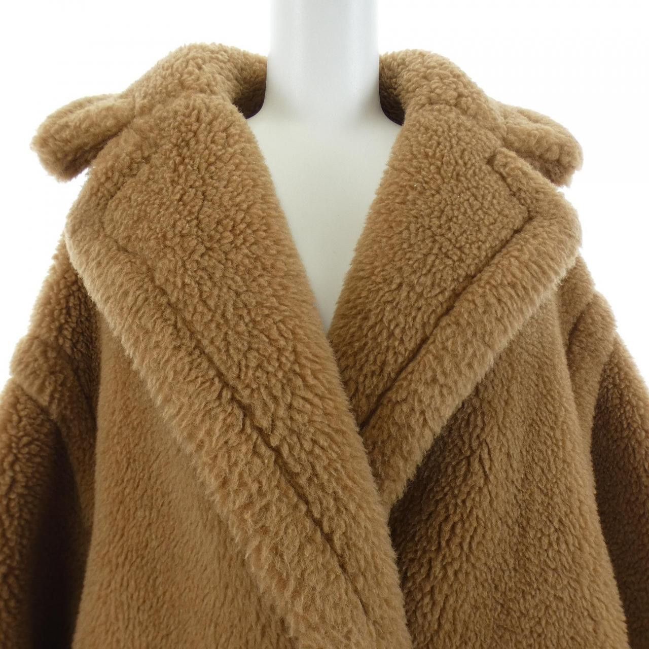Max Mara Max Mara Max Mara TEDDY Camel Silk Coat Textile Outerwear 101613 3TEDDY DUTY FREE for USA Size ONE SIZE - 5 Thumbnail