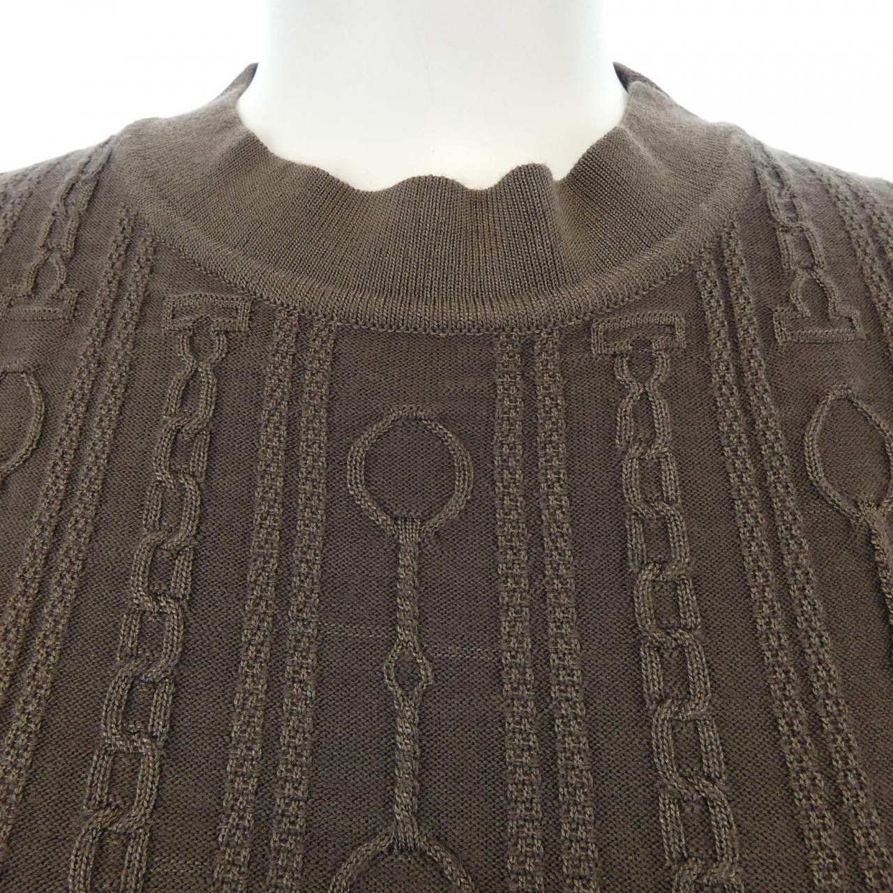 Hermes Hermes Hermes EFFET KALEIDOSCOPE Wool Knit Textile Tops DUTY FREE for USA Size ONE SIZE - 5 Thumbnail