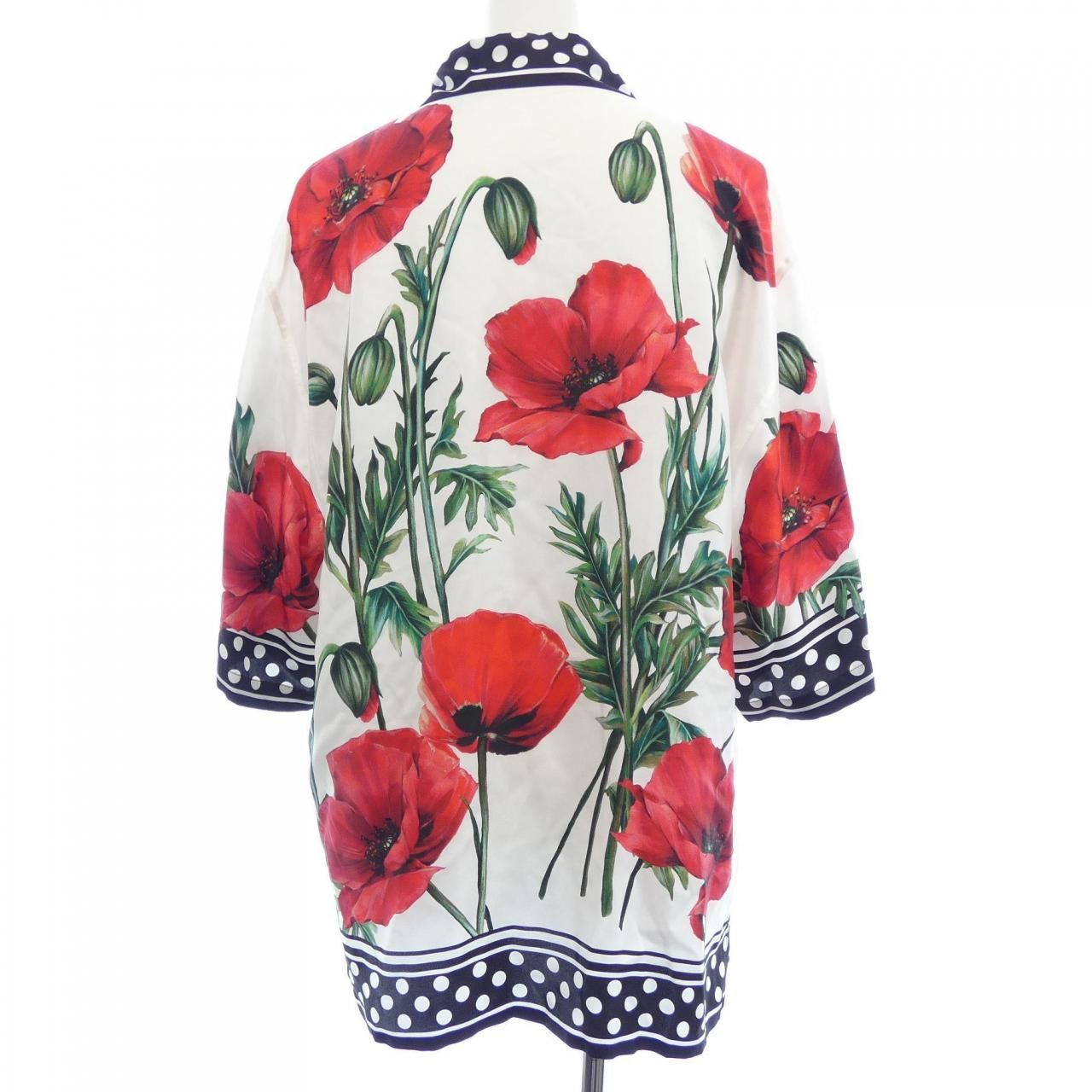 Dolce & Gabbana Dolce & Gabbana Dolce&Gabbana Silk Short Sleeve Shirt Textile Tops F5P88T/GDA9J DUTY FREE for USA Size ONE SIZE - 2 Thumbnail