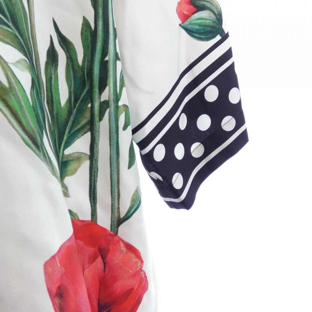 Dolce & Gabbana Dolce & Gabbana Dolce&Gabbana Silk Short Sleeve Shirt Textile Tops F5P88T/GDA9J DUTY FREE for USA Size ONE SIZE - 6 Thumbnail