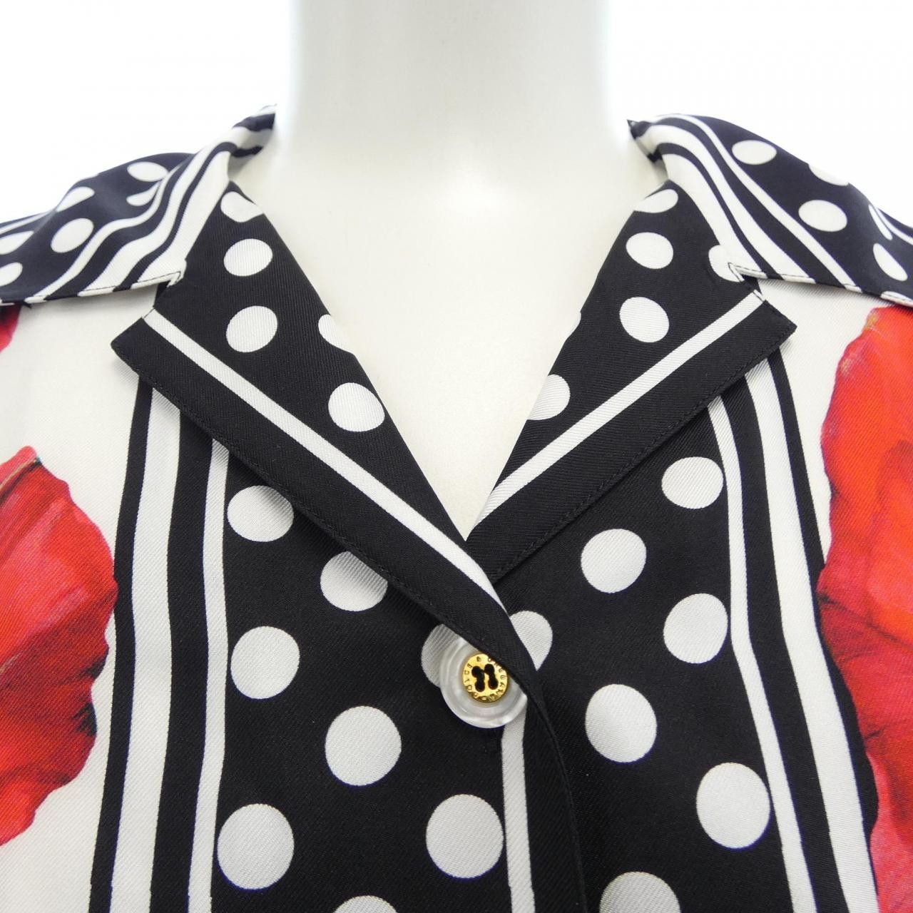 Dolce & Gabbana Dolce & Gabbana Dolce&Gabbana Silk Short Sleeve Shirt Textile Tops F5P88T/GDA9J DUTY FREE for USA Size ONE SIZE - 5 Thumbnail