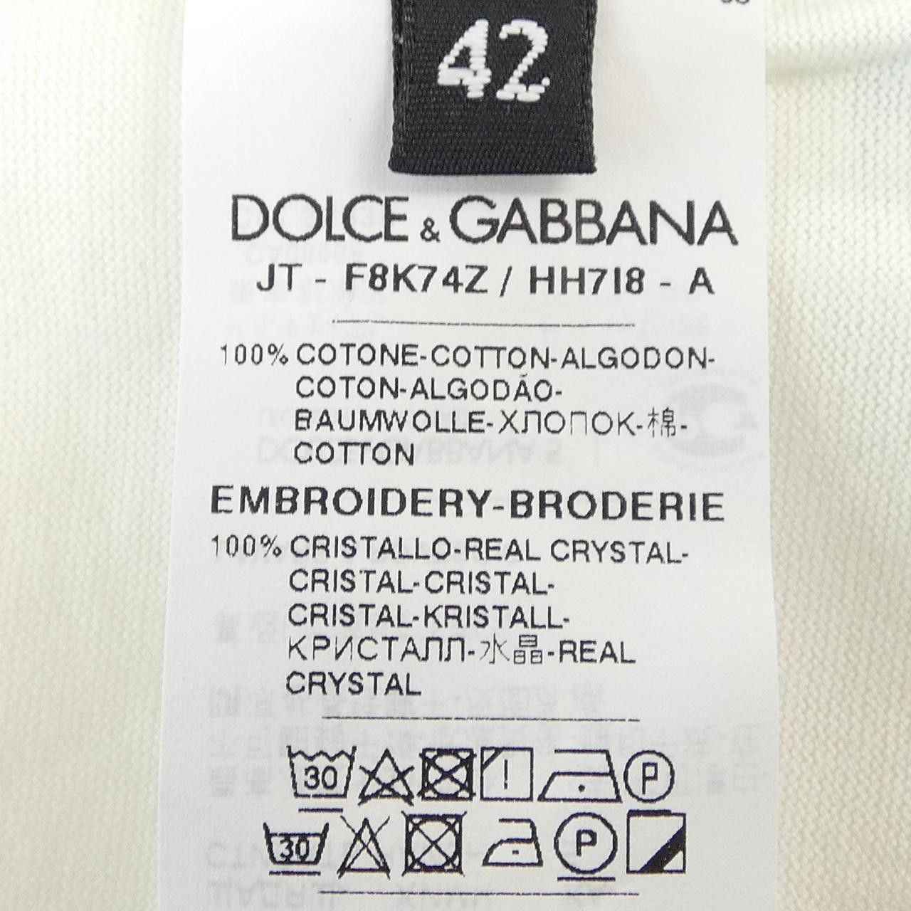 Dolce & Gabbana Dolce & Gabbana Dolce&Gabbana Cotton T Shirt Textile T-Shirts F8K74Z/HH7I8 DUTY FREE for USA Size ONE SIZE - 3 Thumbnail