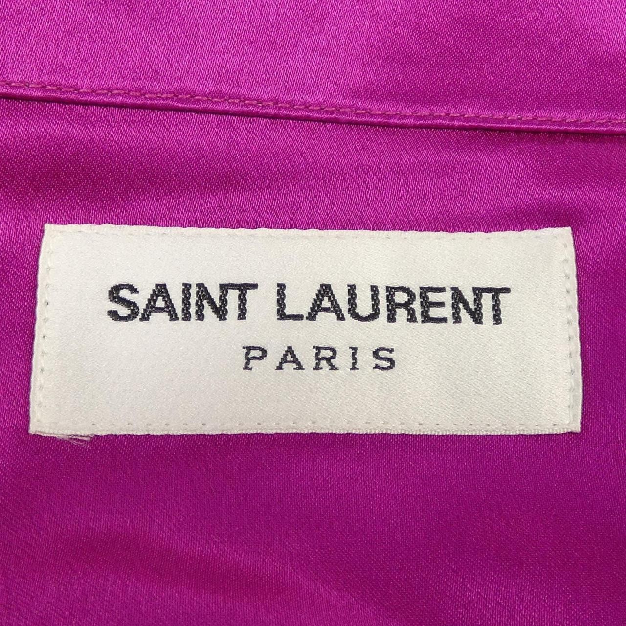 Yves Saint Laurent Yves Saint Laurent Saint Laurent Silk Short Sleeve Shirt Textile Dress Shirt 713875 Y900R DUTY FREE for USA Size ONE SIZE - 4 Thumbnail