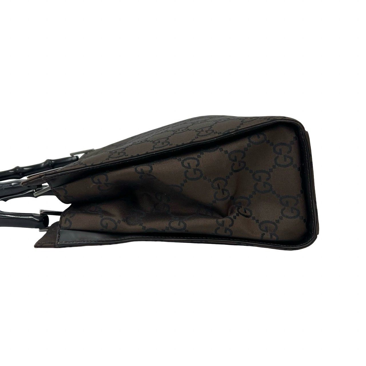 Gucci Gucci Gucci Bamboo GG Nylon Leather Handbag Textile Handbag DUTY FREE for USA Size ONE SIZE - 6 Thumbnail