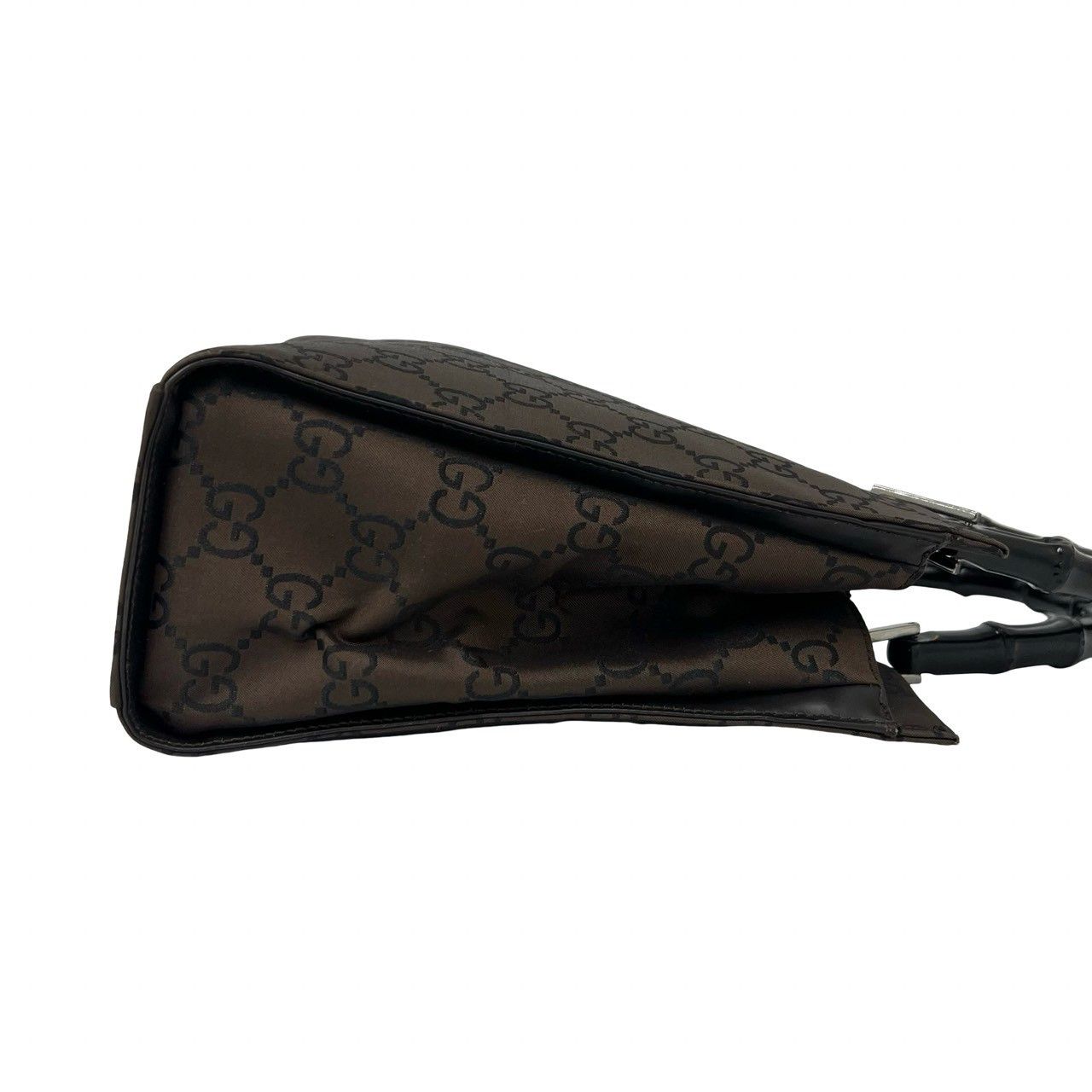 Gucci Gucci Gucci Bamboo GG Nylon Leather Handbag Textile Handbag DUTY FREE for USA Size ONE SIZE - 7 Thumbnail