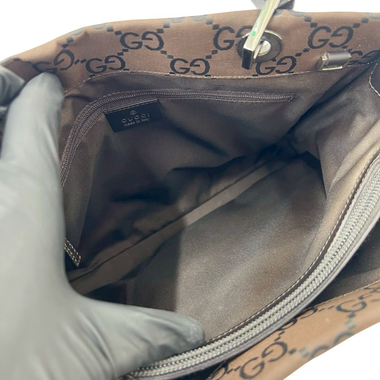 Gucci Gucci Gucci Bamboo GG Nylon Leather Handbag Textile Handbag DUTY FREE for USA Size ONE SIZE - 10 Thumbnail