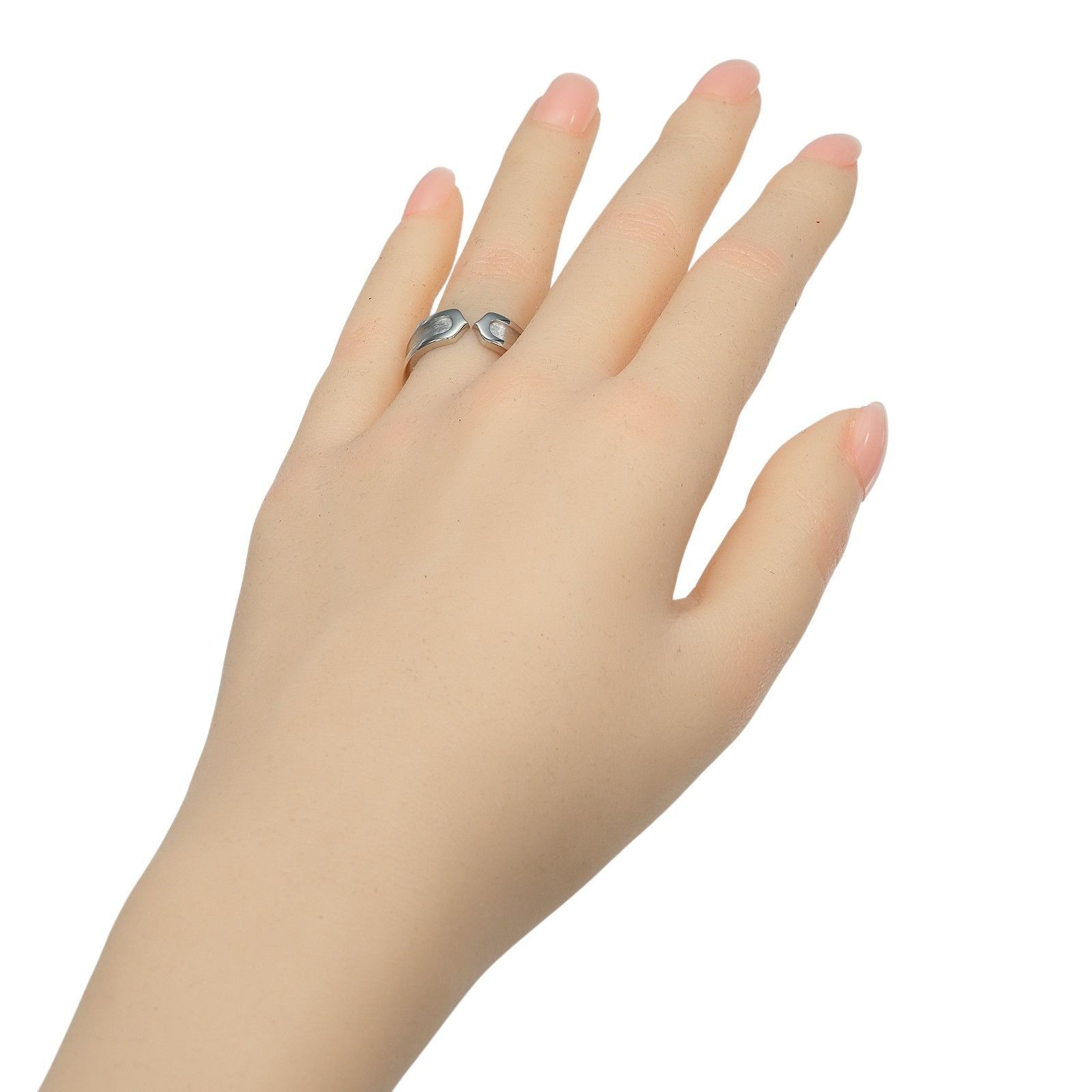 Cartier Cartier Cartier 2C Au750 White Gold Ring Size 13 Precious Metal Ring DUTY FREE for USA Size ONE SIZE - 2 Thumbnail