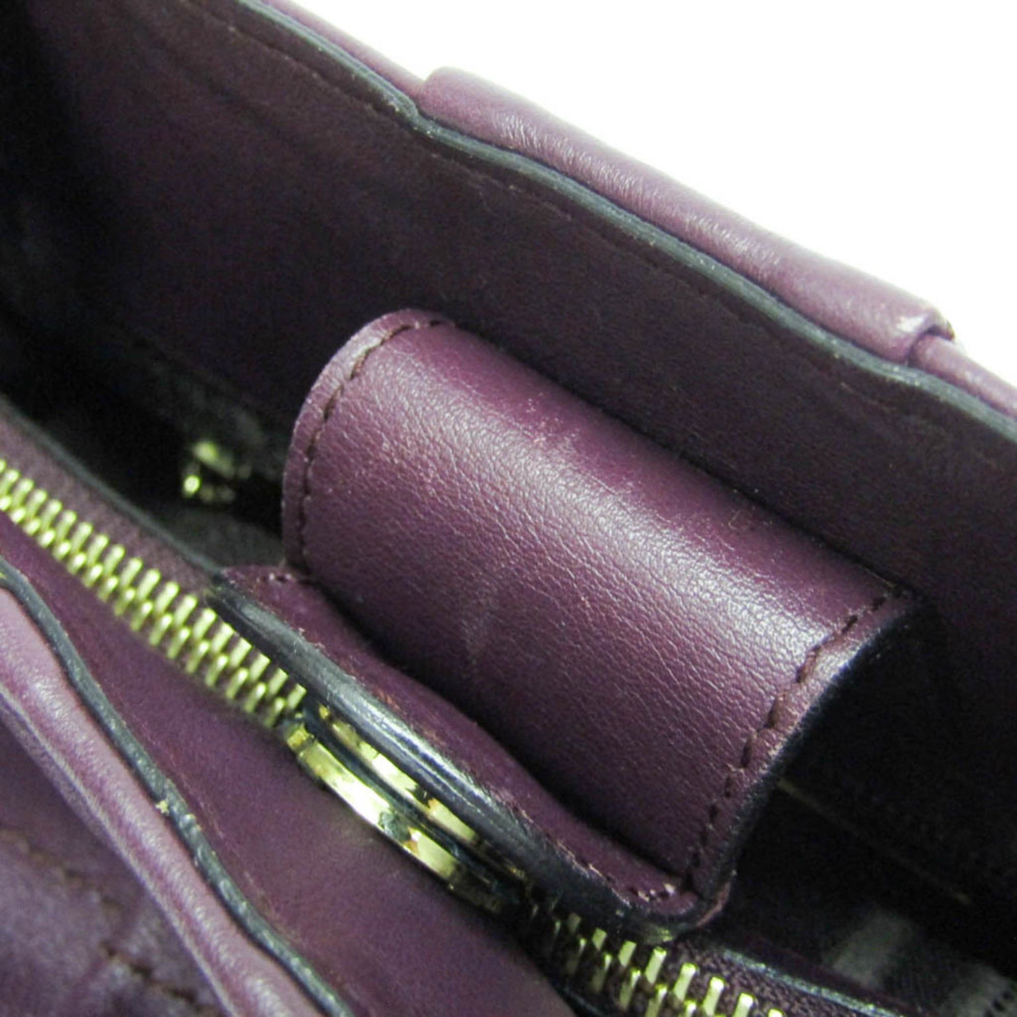 Salvatore Ferragamo Salvatore Ferragamo Gancini EE-21 D477 Women's Leather Handbag,Shoulder Bag Purple Size ONE SIZE - 15 Thumbnail