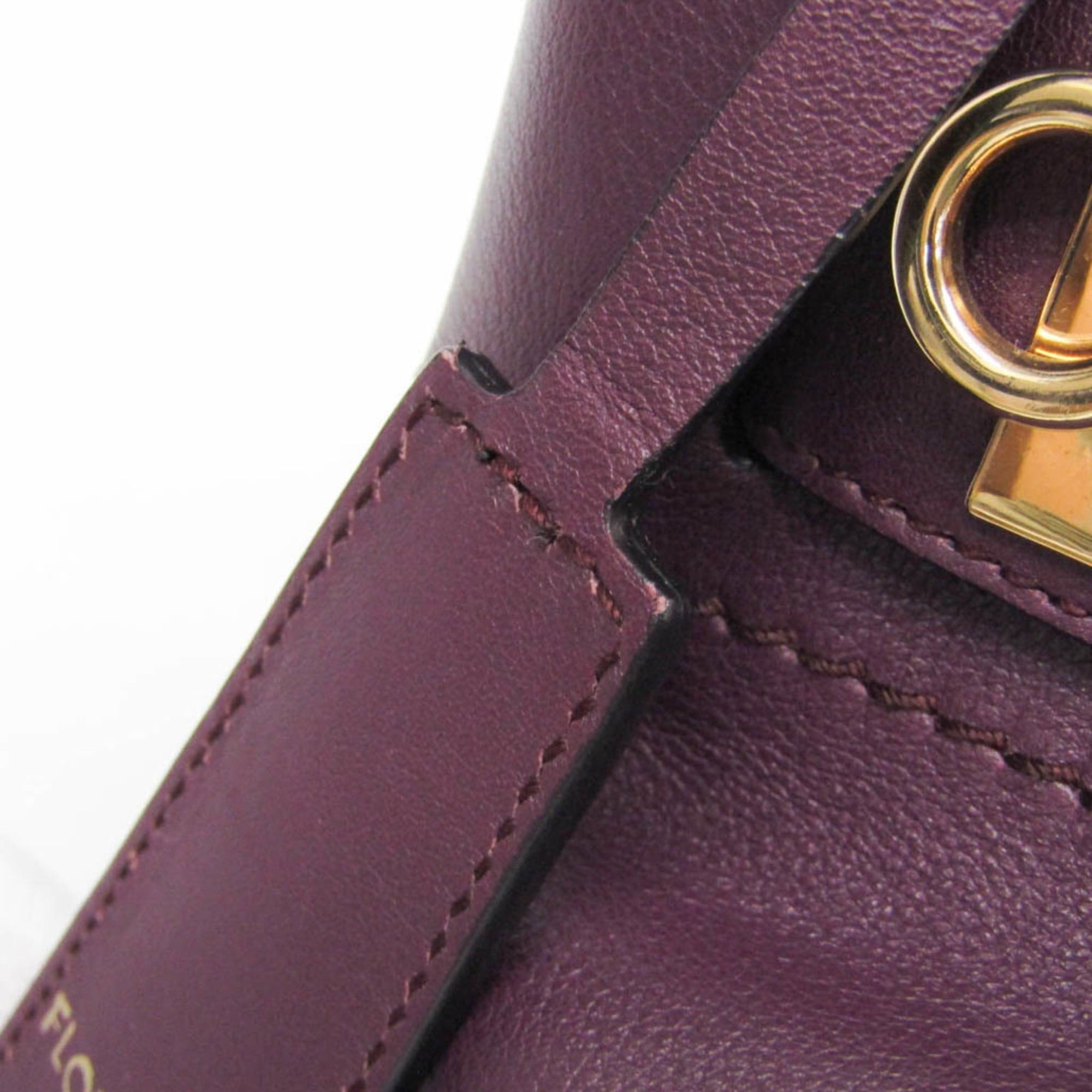 Salvatore Ferragamo Salvatore Ferragamo Gancini EE-21 D477 Women's Leather Handbag,Shoulder Bag Purple Size ONE SIZE - 9 Thumbnail