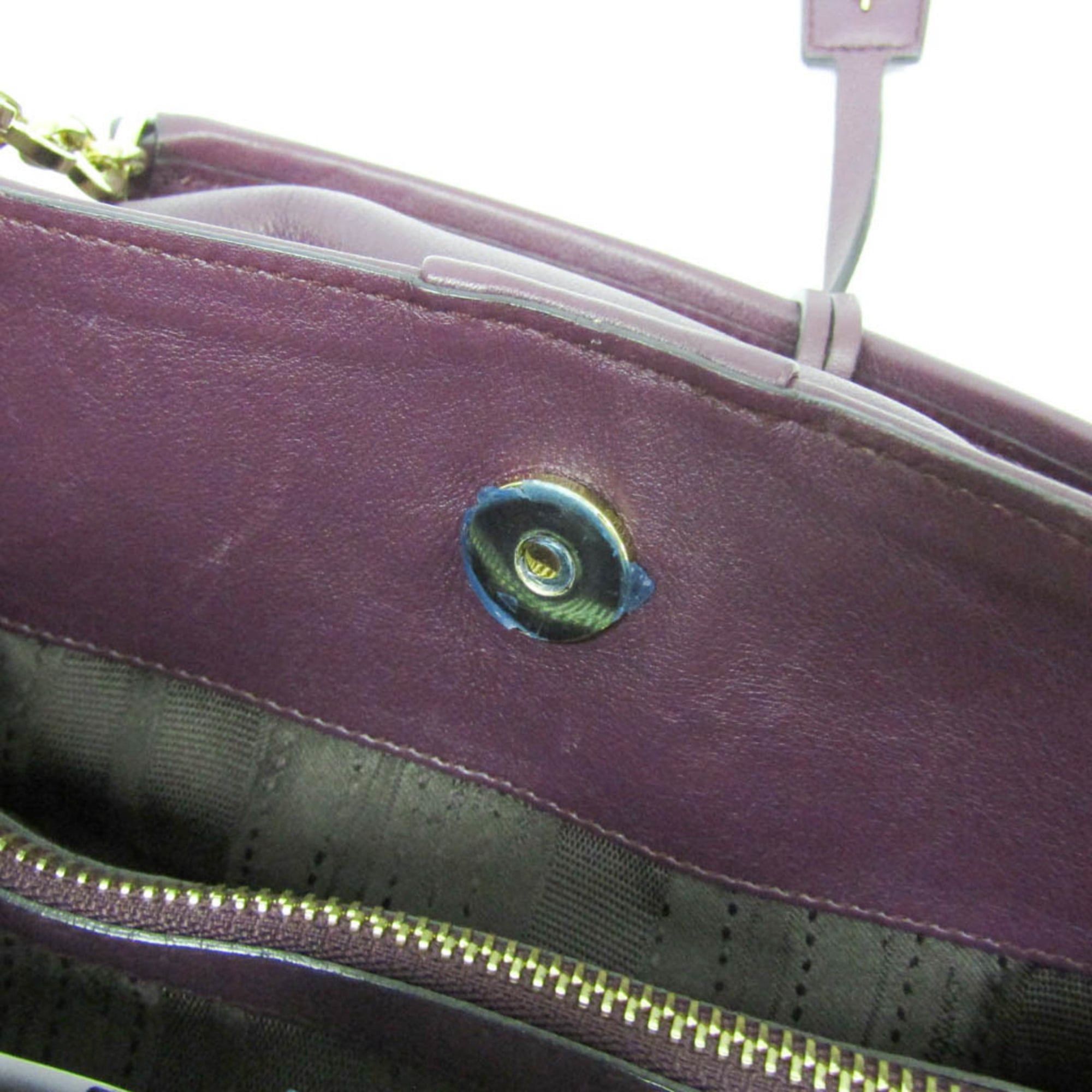 Salvatore Ferragamo Salvatore Ferragamo Gancini EE-21 D477 Women's Leather Handbag,Shoulder Bag Purple Size ONE SIZE - 16 Thumbnail