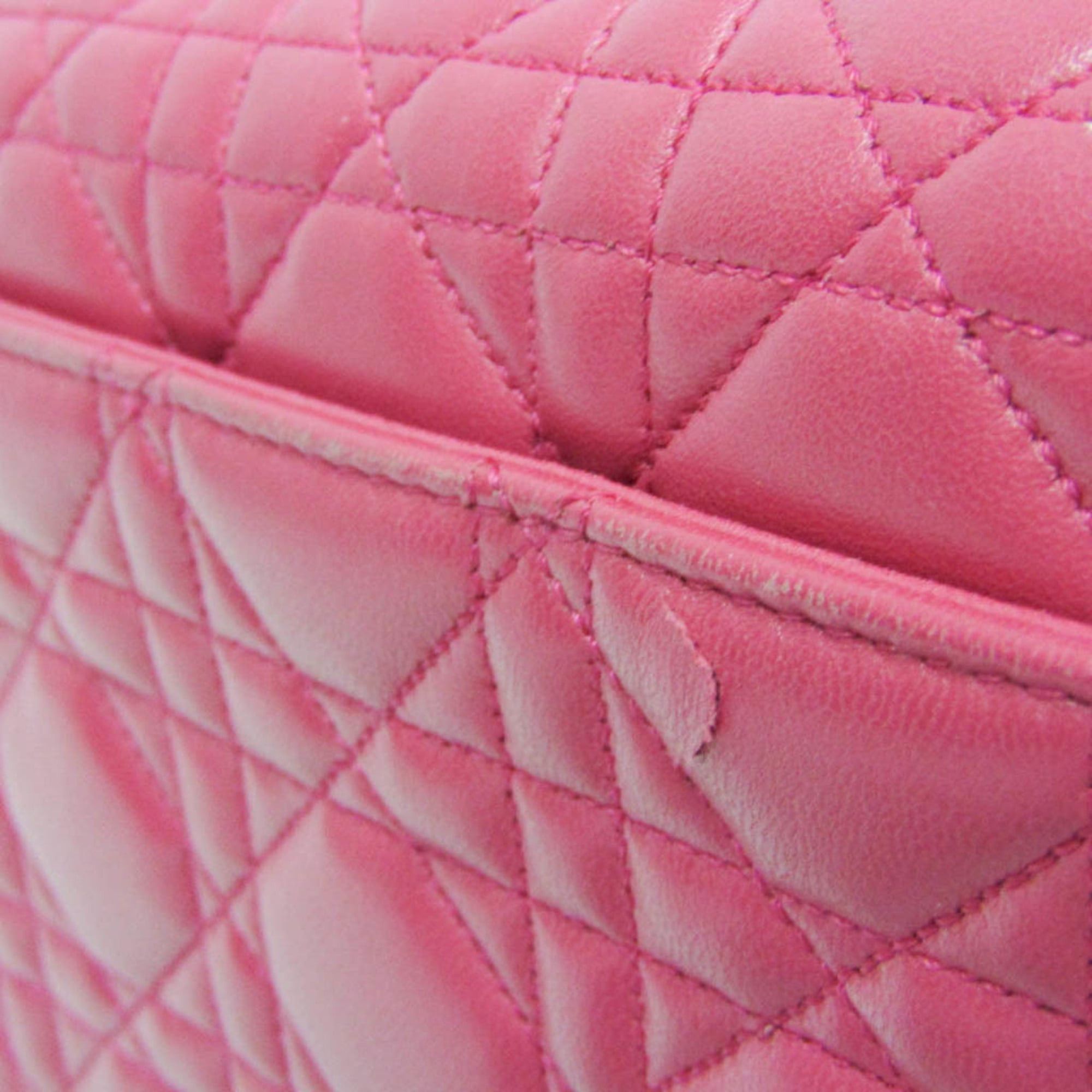 Dior Christian Dior Cannage/Lady Dior Women's Lambskin Chain/Shoulder Wallet Pink Size ONE SIZE - 9 Thumbnail