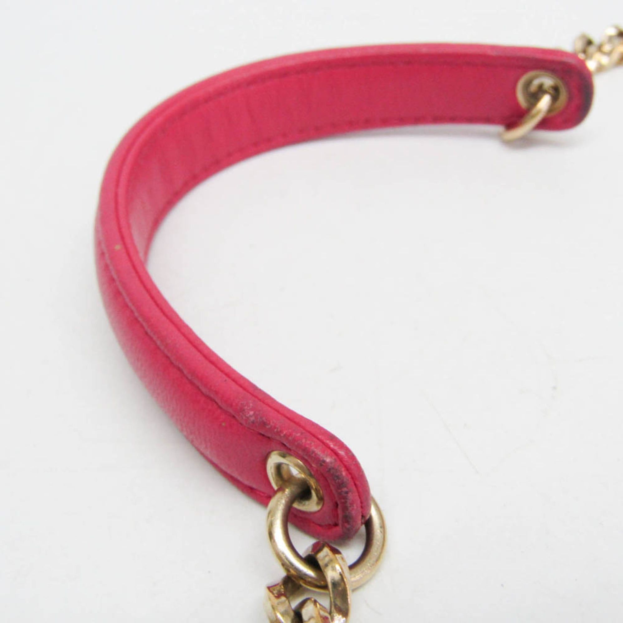 Dior Christian Dior Cannage/Lady Dior Women's Lambskin Chain/Shoulder Wallet Pink Size ONE SIZE - 12 Thumbnail