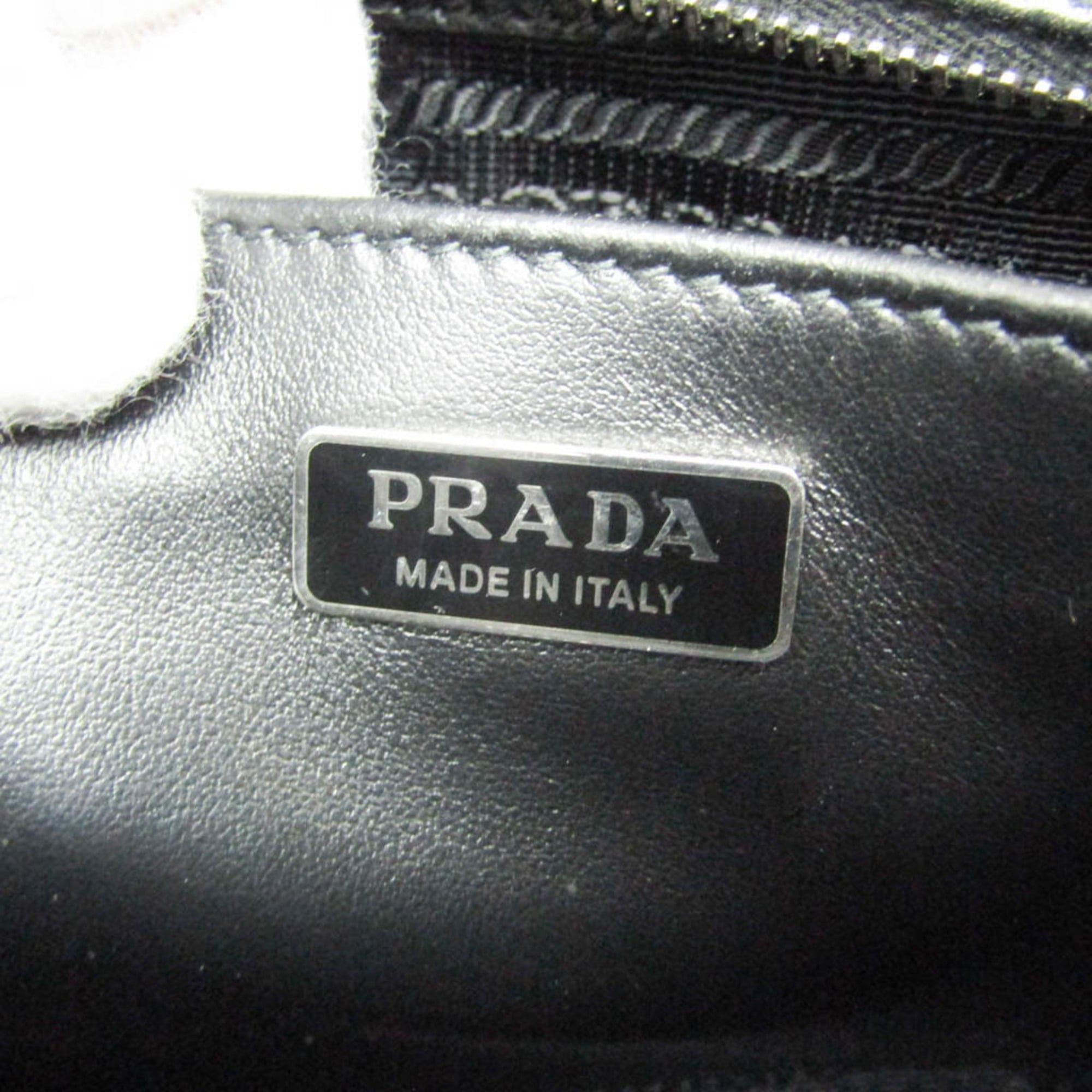 Prada Prada Brushed Leather SPAZZOLATO 1BA320 Women's Leather Handbag,Shoulder Bag Black Size ONE SIZE - 16 Thumbnail
