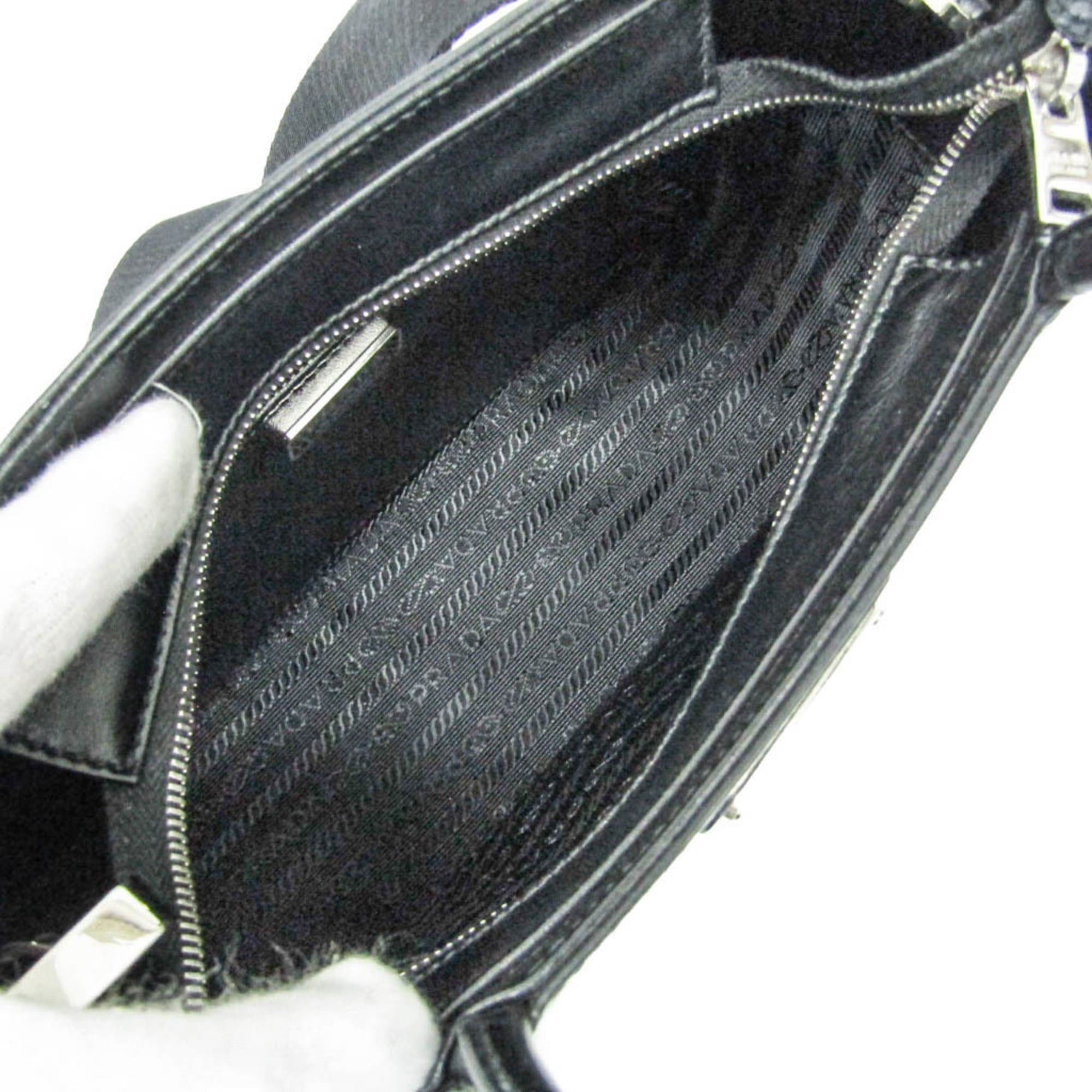 Prada Prada Brushed Leather SPAZZOLATO 1BA320 Women's Leather Handbag,Shoulder Bag Black Size ONE SIZE - 3 Thumbnail