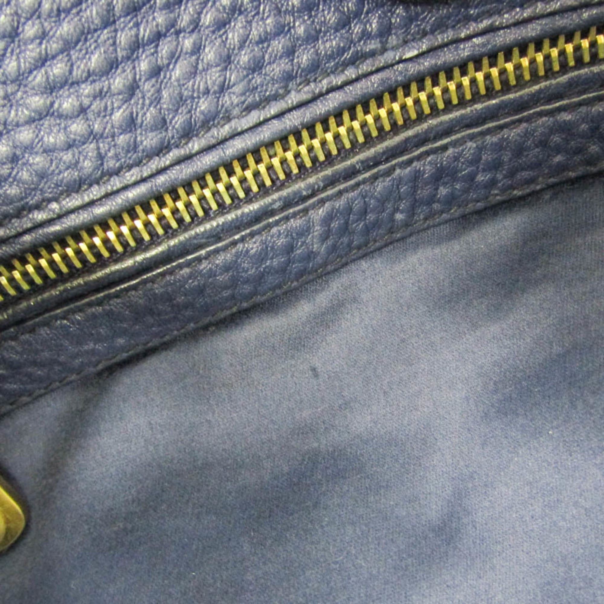 Miu Miu Miu Miu Women's Leather Shoulder Bag,Tote Bag Navy Size ONE SIZE - 15 Thumbnail