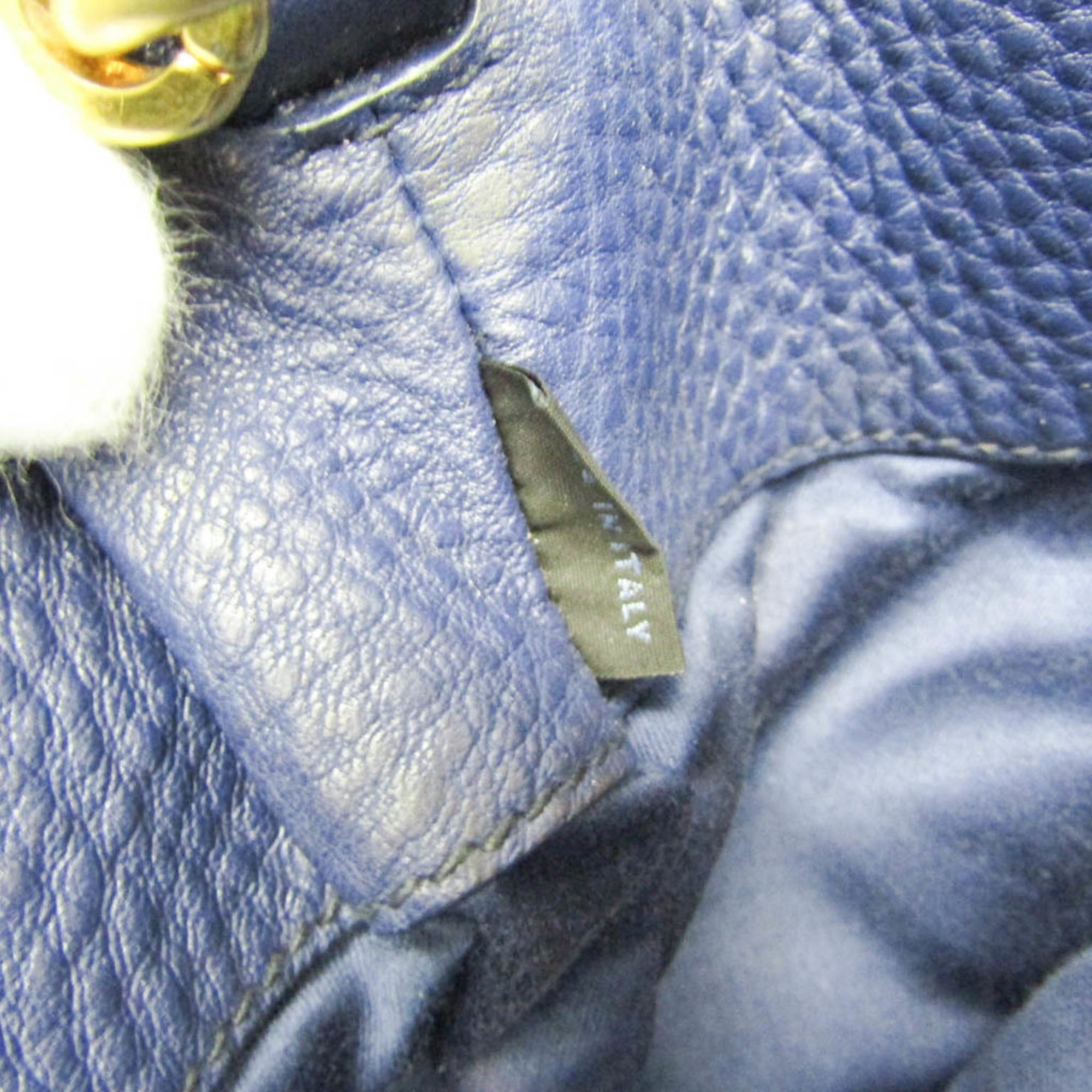 Miu Miu Miu Miu Women's Leather Shoulder Bag,Tote Bag Navy Size ONE SIZE - 18 Thumbnail