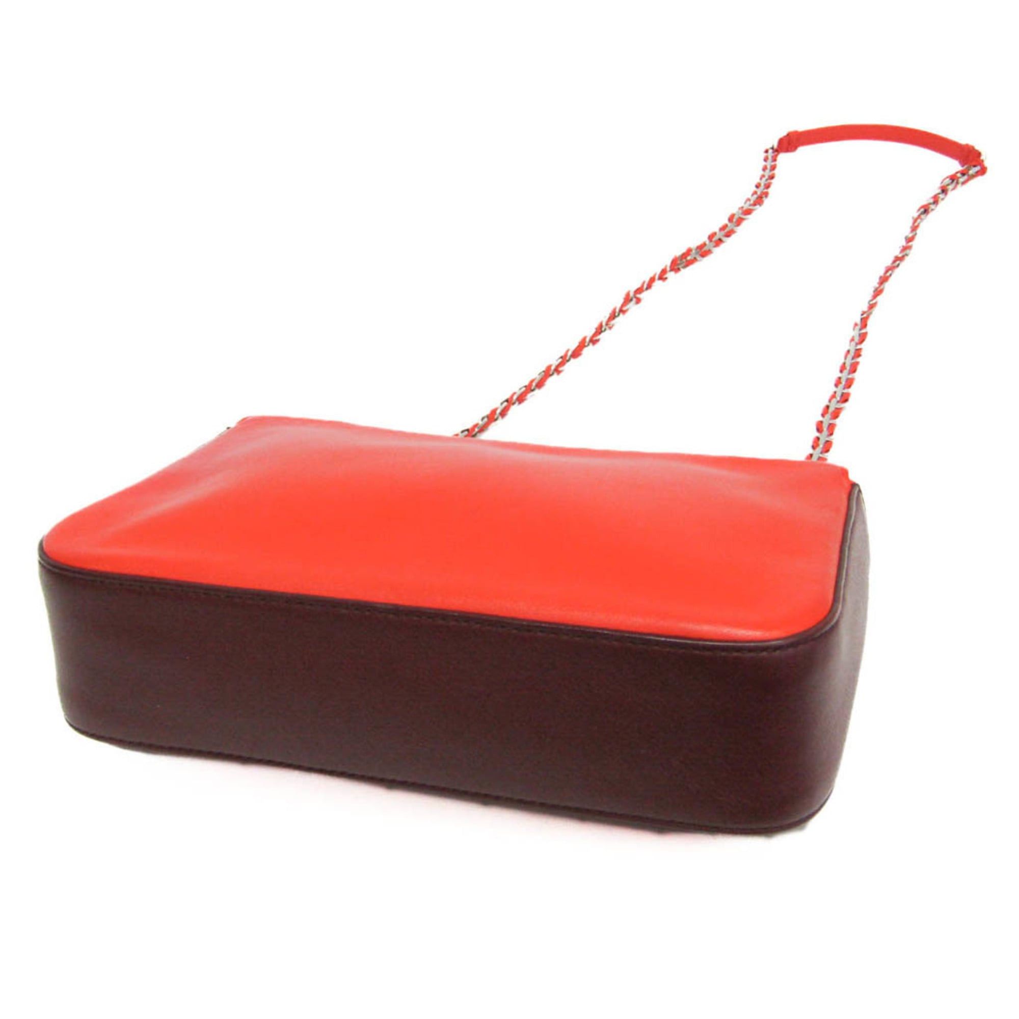 Fendi Fendi 8BR677 Women's Leather Shoulder Bag Red Color,Wine Size ONE SIZE - 2 Thumbnail
