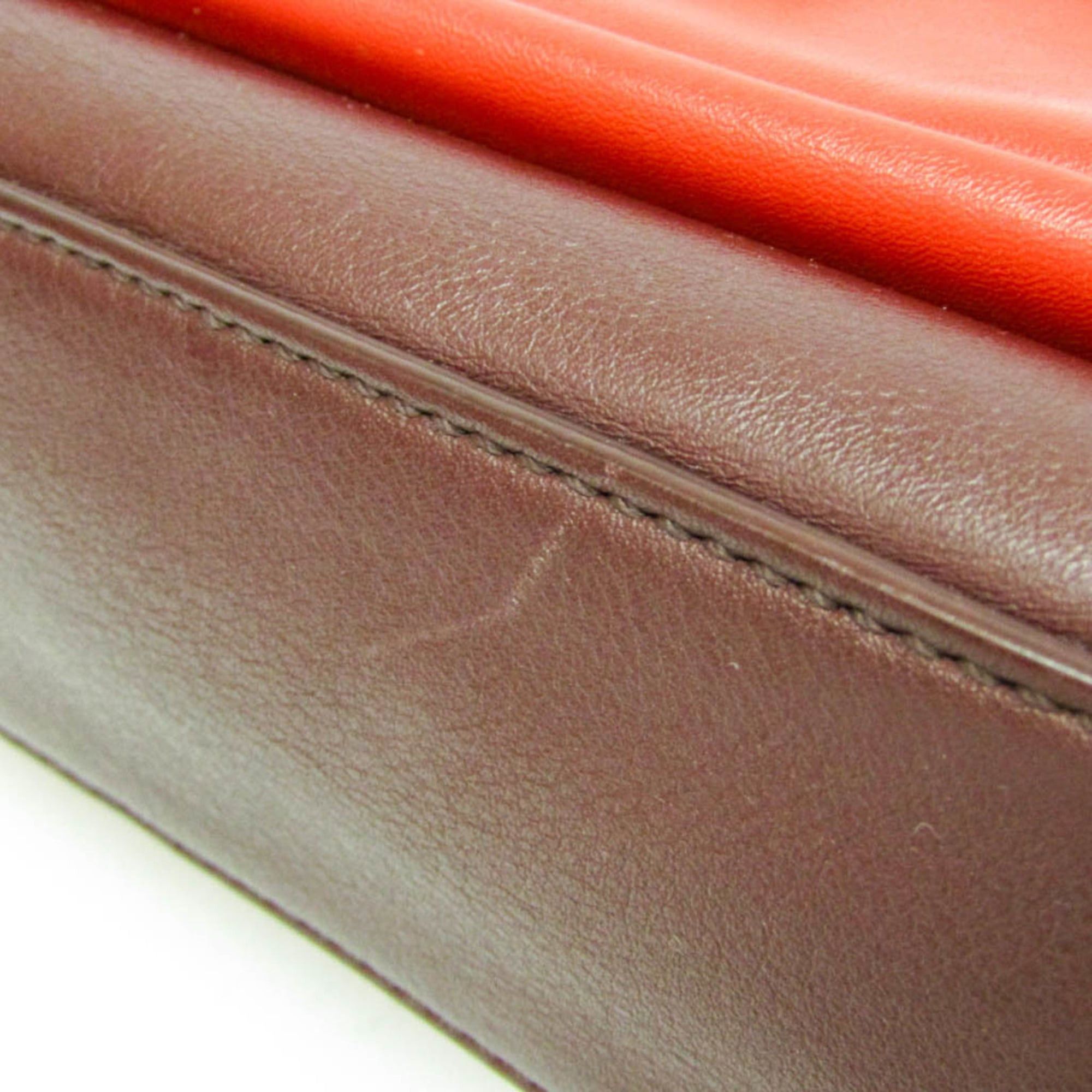 Fendi Fendi 8BR677 Women's Leather Shoulder Bag Red Color,Wine Size ONE SIZE - 6 Thumbnail