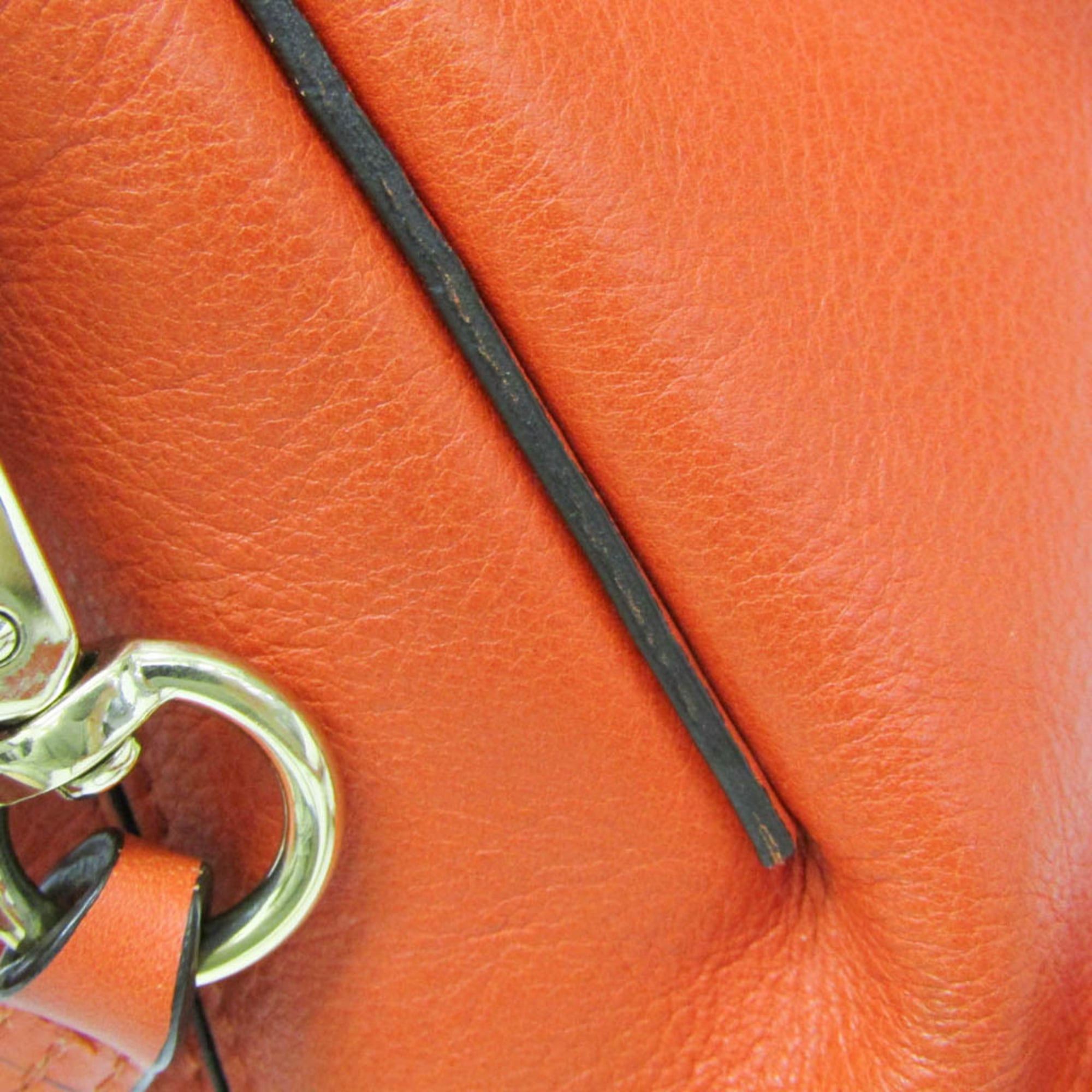 Chloe Chloé Faye Women's Leather,Suede Backpack Orange Size ONE SIZE - 9 Thumbnail