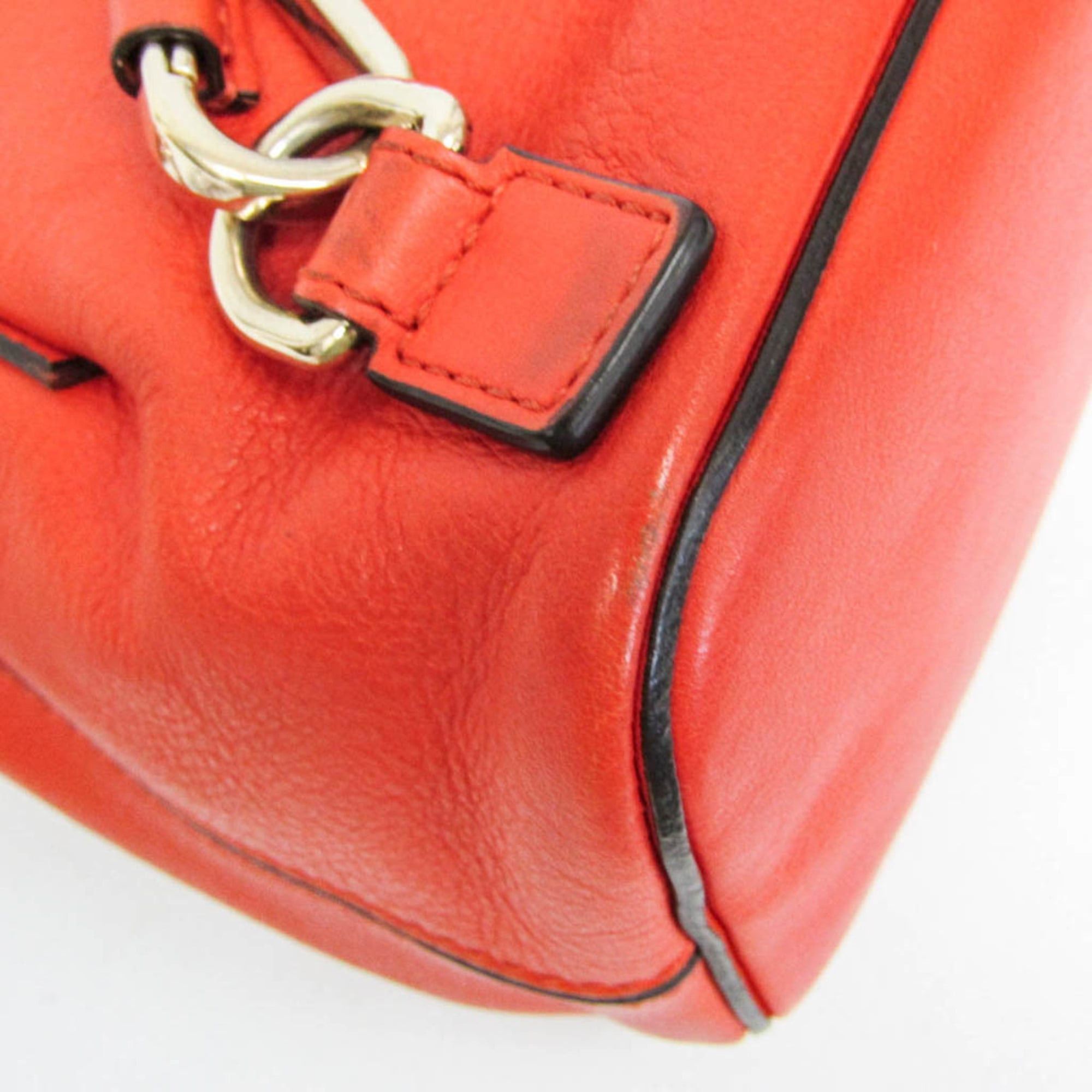 Chloe Chloé Faye Women's Leather,Suede Backpack Orange Size ONE SIZE - 6 Thumbnail