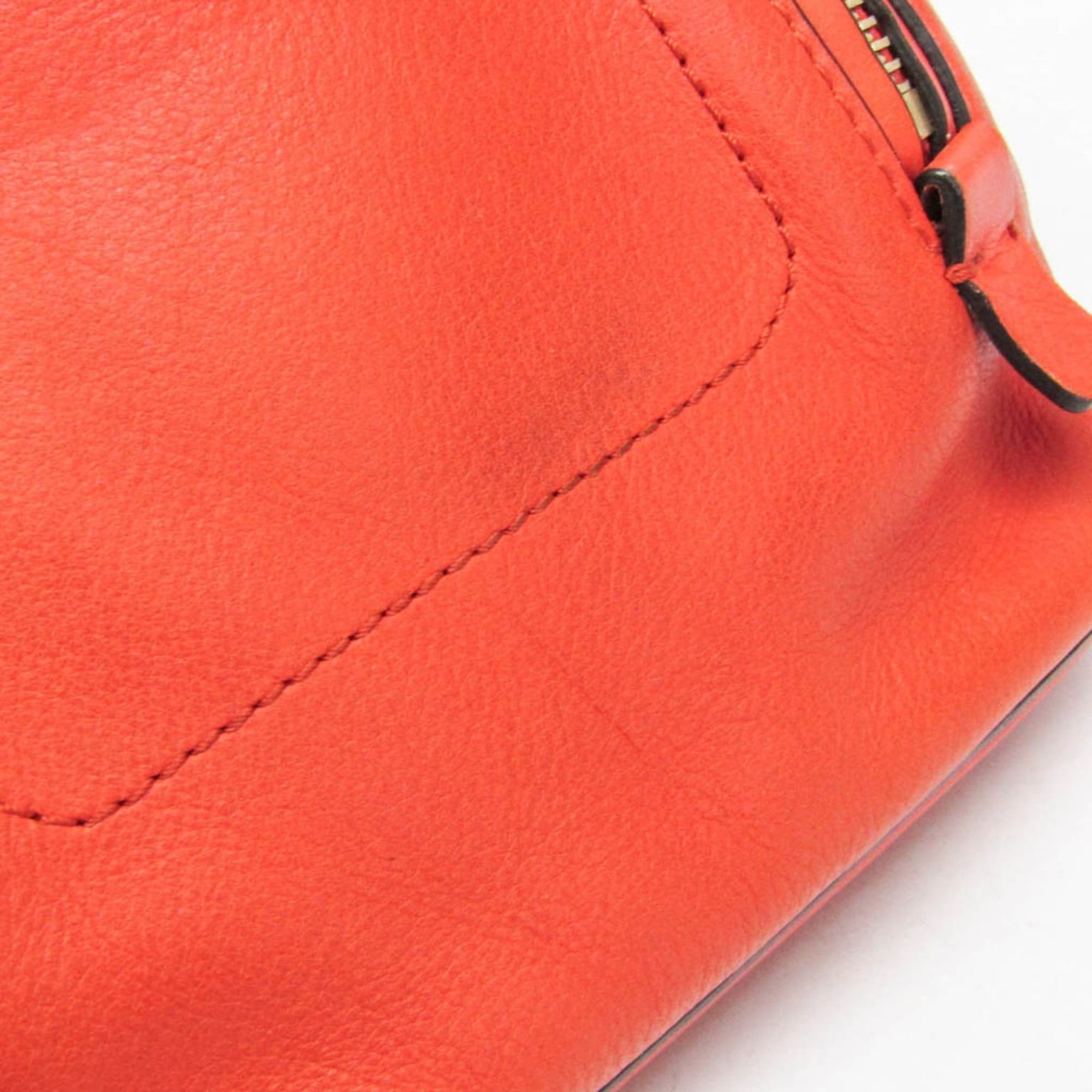 Chloe Chloé Faye Women's Leather,Suede Backpack Orange Size ONE SIZE - 16 Thumbnail