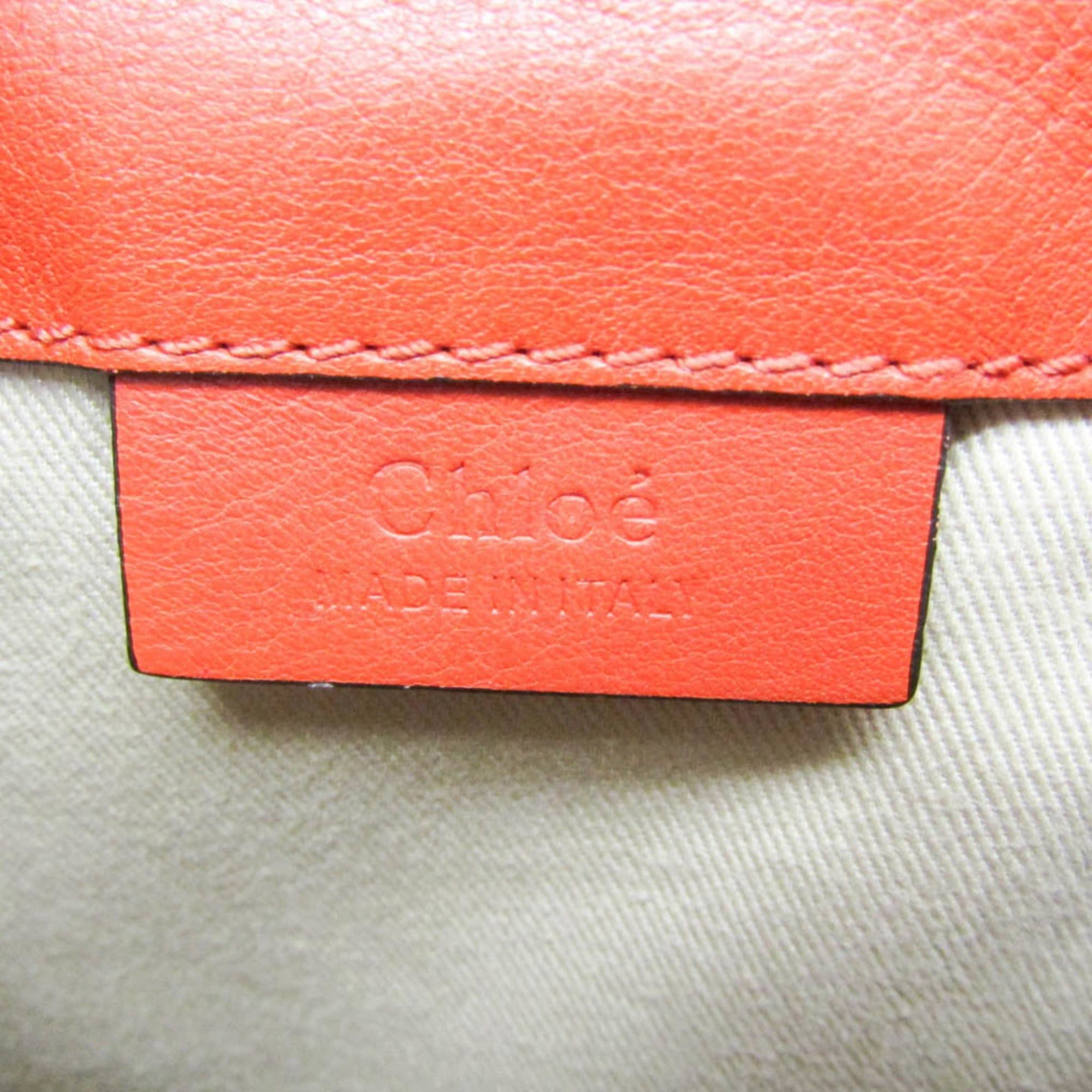 Chloe Chloé Faye Women's Leather,Suede Backpack Orange Size ONE SIZE - 19 Thumbnail