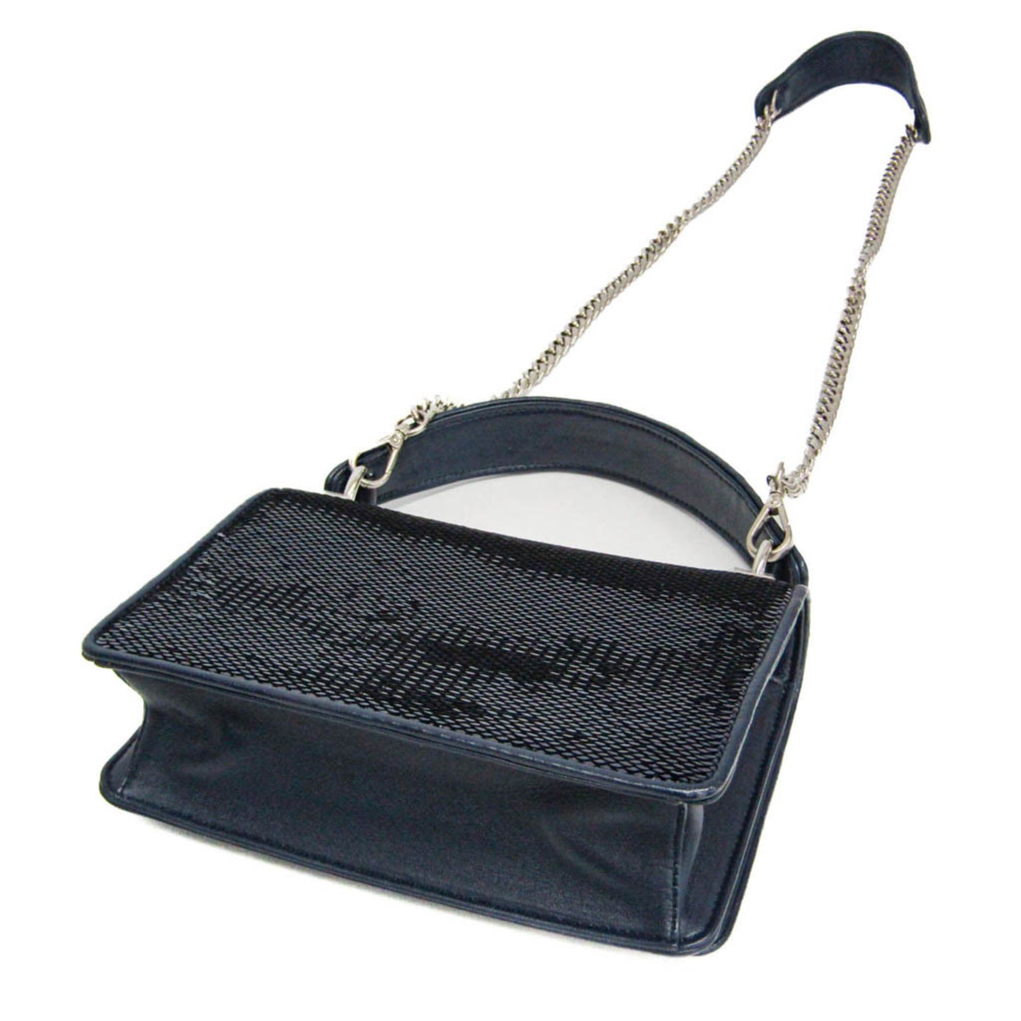 Miu Miu Miu Miu Chain Shoulder Bag 5BH107 Women's Leather,Spangles Handbag,Shoulder Bag Blue Size ONE SIZE - 3 Thumbnail