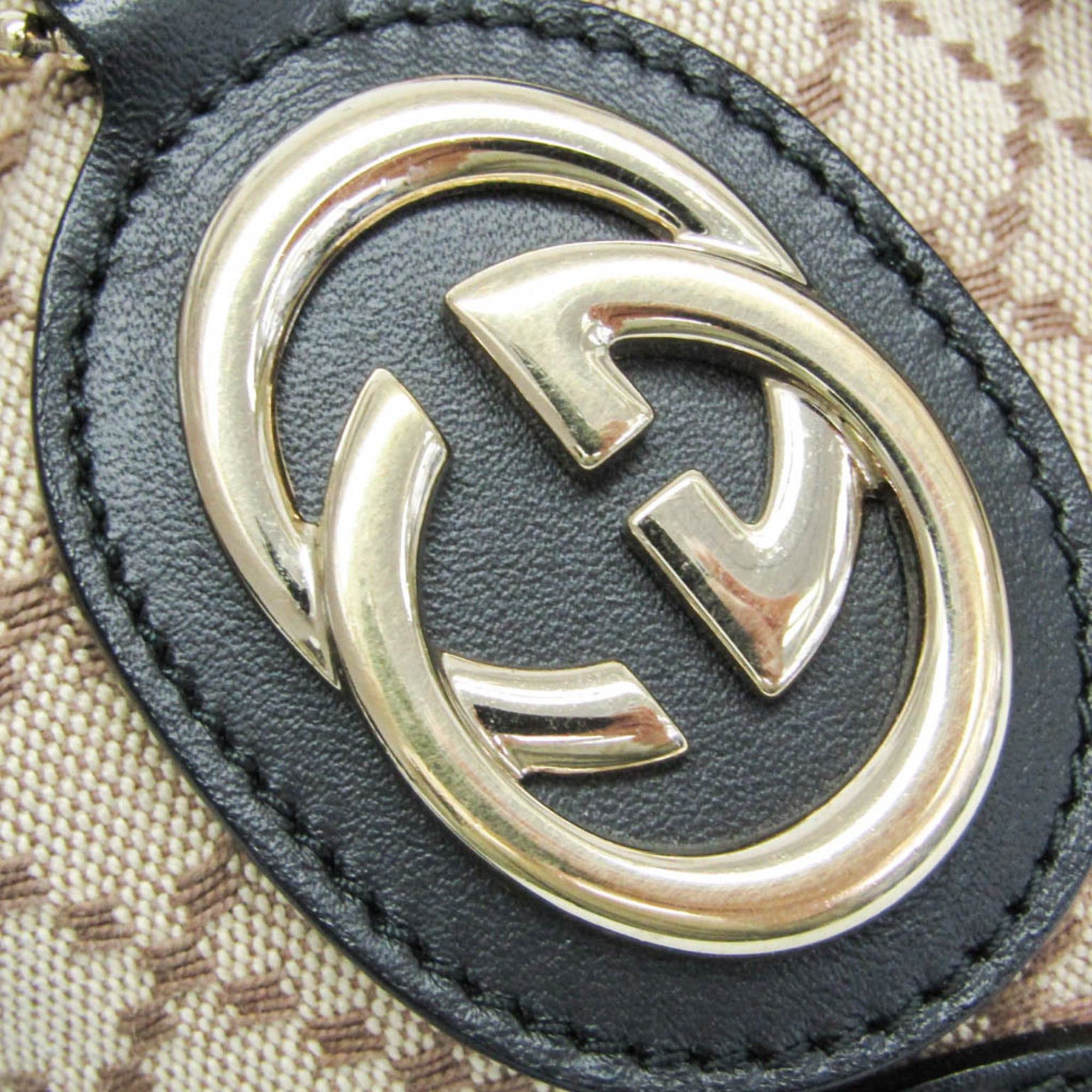 Gucci Gucci Sukey Diamante 247902 Women's Canvas,Leather Handbag,Shoulder Bag Beige,Black Size ONE SIZE - 15 Thumbnail
