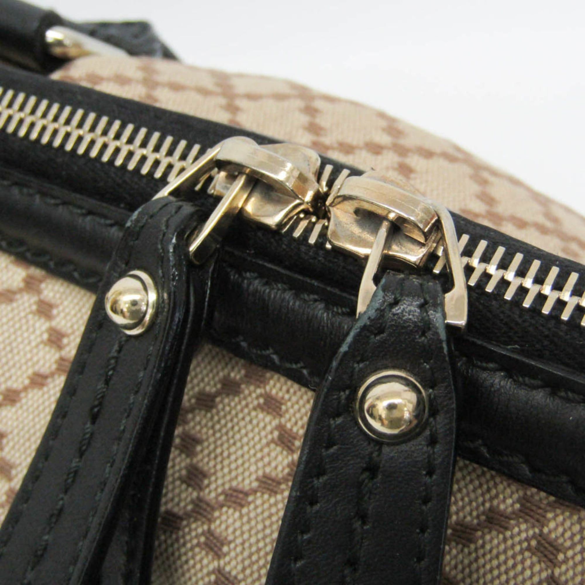 Gucci Gucci Sukey Diamante 247902 Women's Canvas,Leather Handbag,Shoulder Bag Beige,Black Size ONE SIZE - 14 Thumbnail