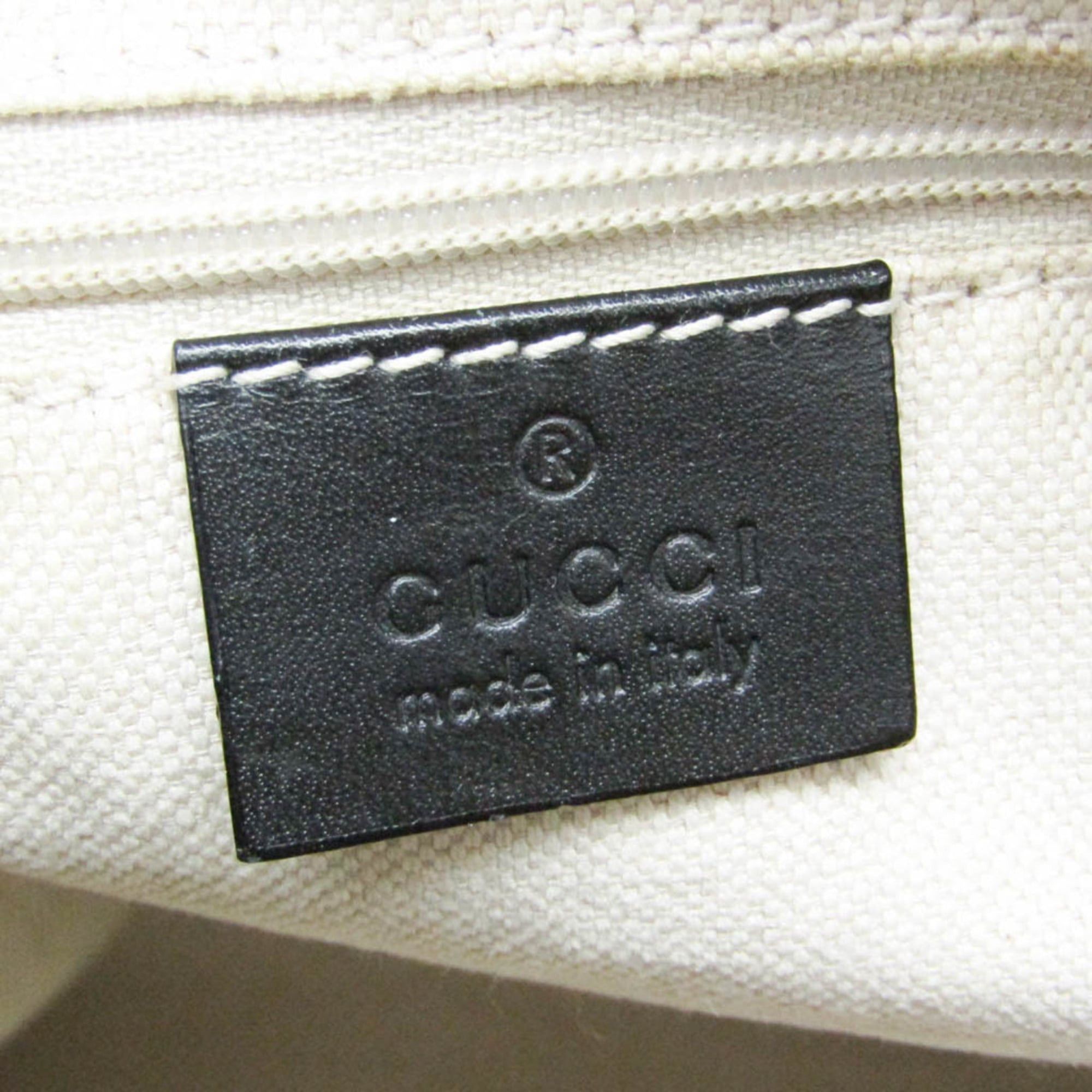 Gucci Gucci Sukey Diamante 247902 Women's Canvas,Leather Handbag,Shoulder Bag Beige,Black Size ONE SIZE - 18 Thumbnail