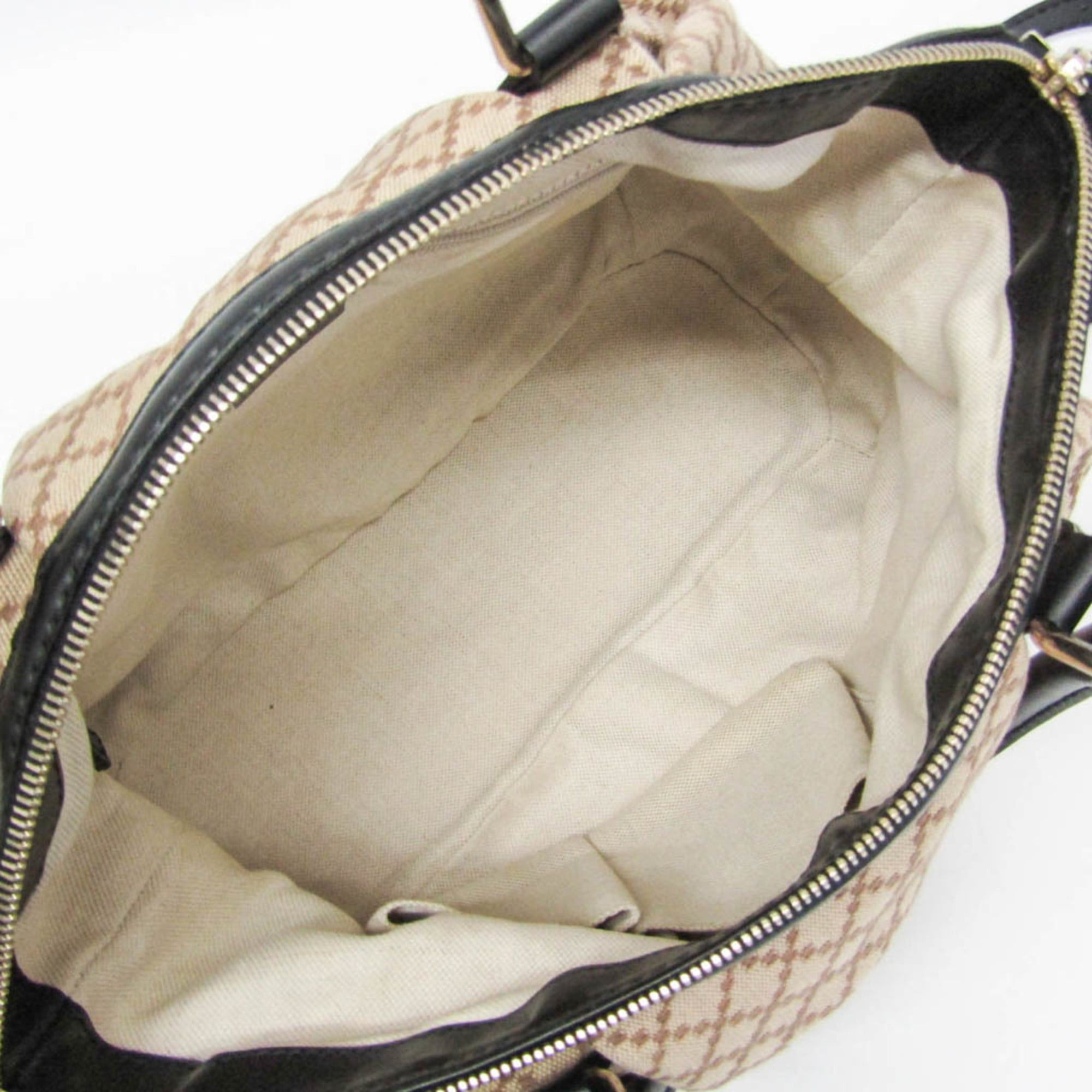 Gucci Gucci Sukey Diamante 247902 Women's Canvas,Leather Handbag,Shoulder Bag Beige,Black Size ONE SIZE - 4 Thumbnail