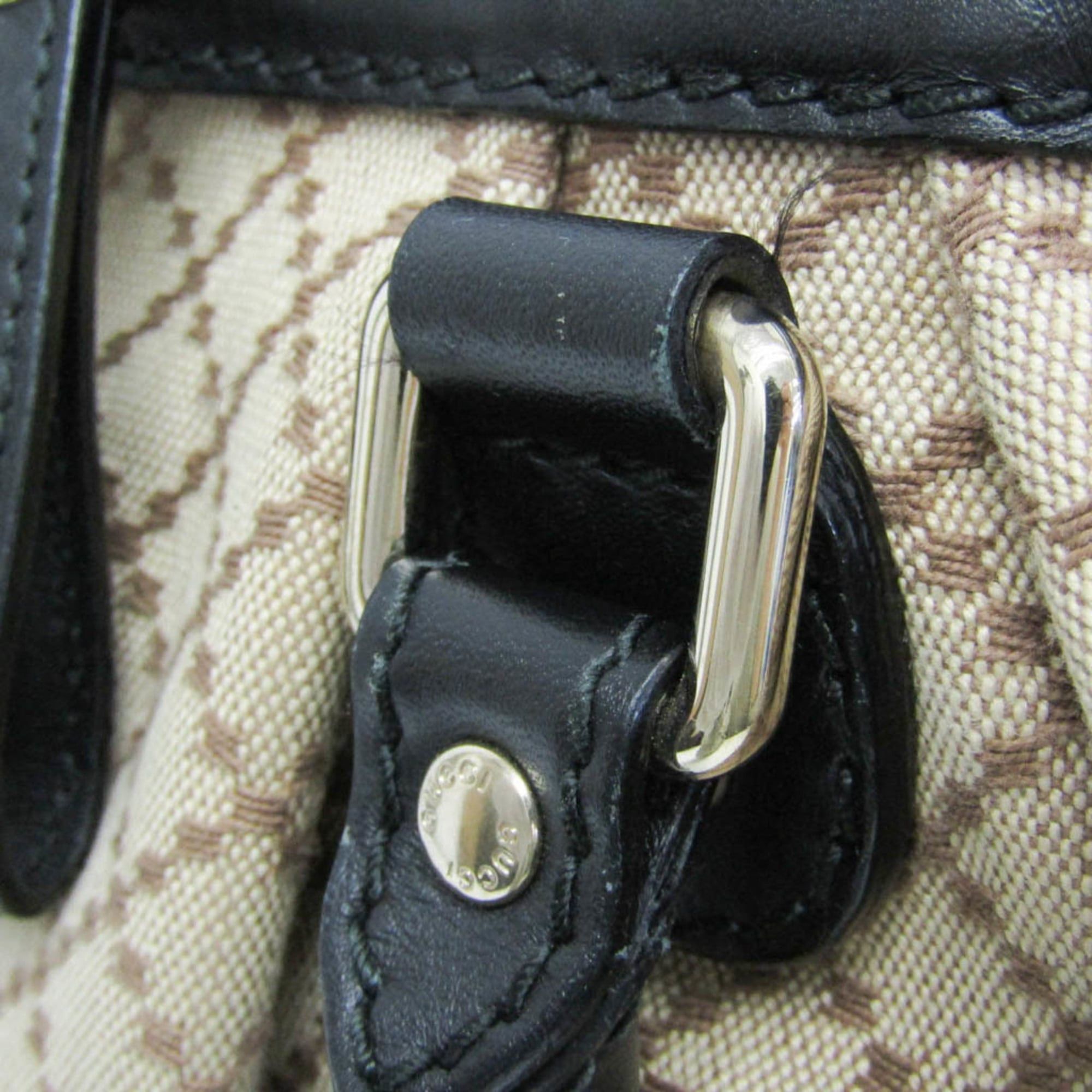 Gucci Gucci Sukey Diamante 247902 Women's Canvas,Leather Handbag,Shoulder Bag Beige,Black Size ONE SIZE - 12 Thumbnail