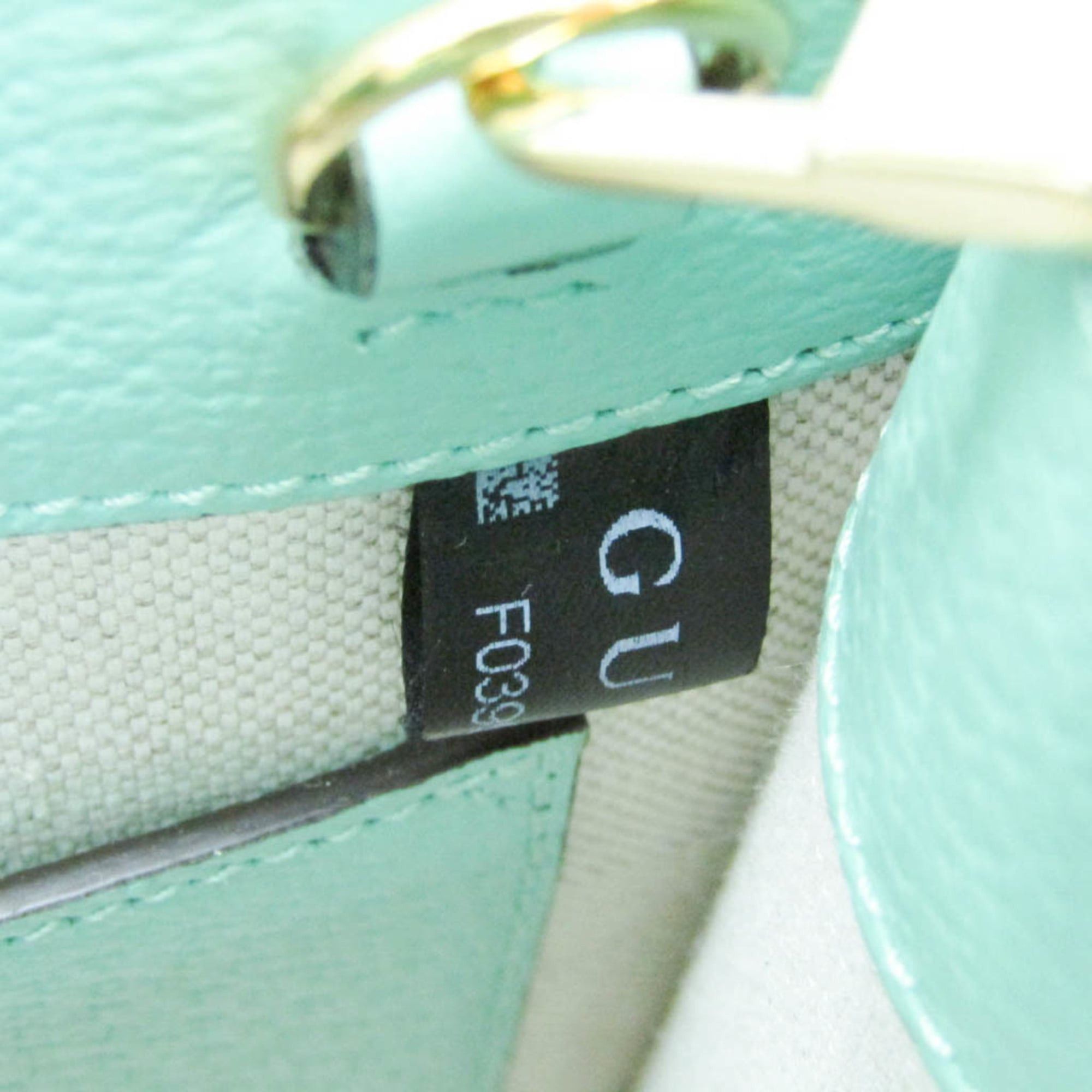 Gucci Gucci Jumbo GG 671623 Women's Canvas,Leather Handbag,Shoulder Bag Beige,Light Green Size ONE SIZE - 10 Thumbnail