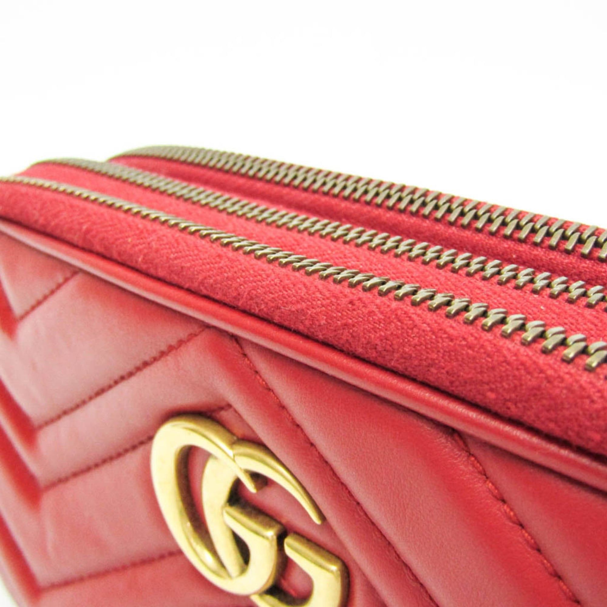 Gucci Gucci GG Marmont 546581 Women's Leather Shoulder Bag Red Color Size ONE SIZE - 9 Thumbnail