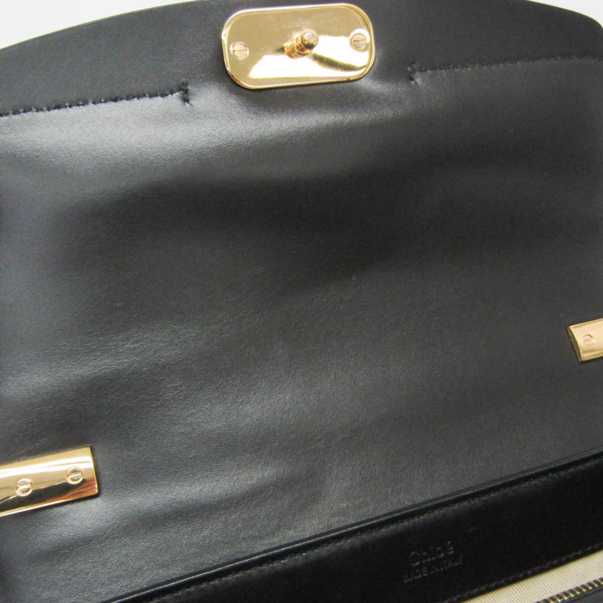 Chloe Chloé Chloe C Double Carry Bag Women's Leather Handbag,Shoulder Bag Black Size ONE SIZE - 14 Thumbnail