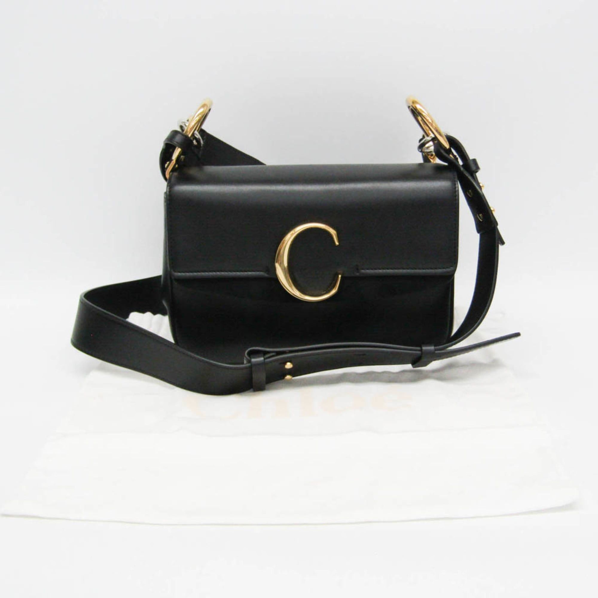 Chloe Chloé Chloe C Double Carry Bag Women's Leather Handbag,Shoulder Bag Black Size ONE SIZE - 2 Thumbnail