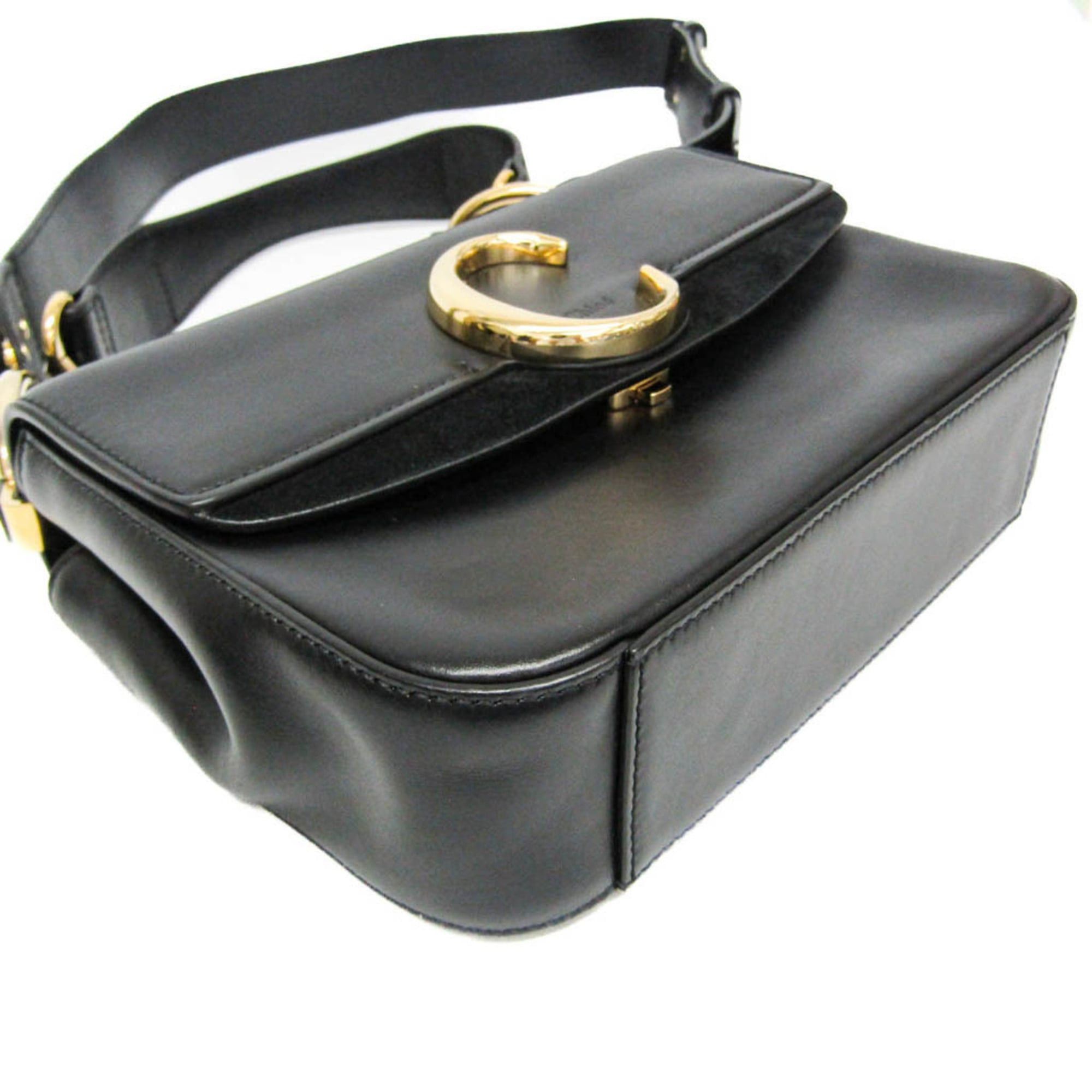 Chloe Chloé Chloe C Double Carry Bag Women's Leather Handbag,Shoulder Bag Black Size ONE SIZE - 5 Thumbnail