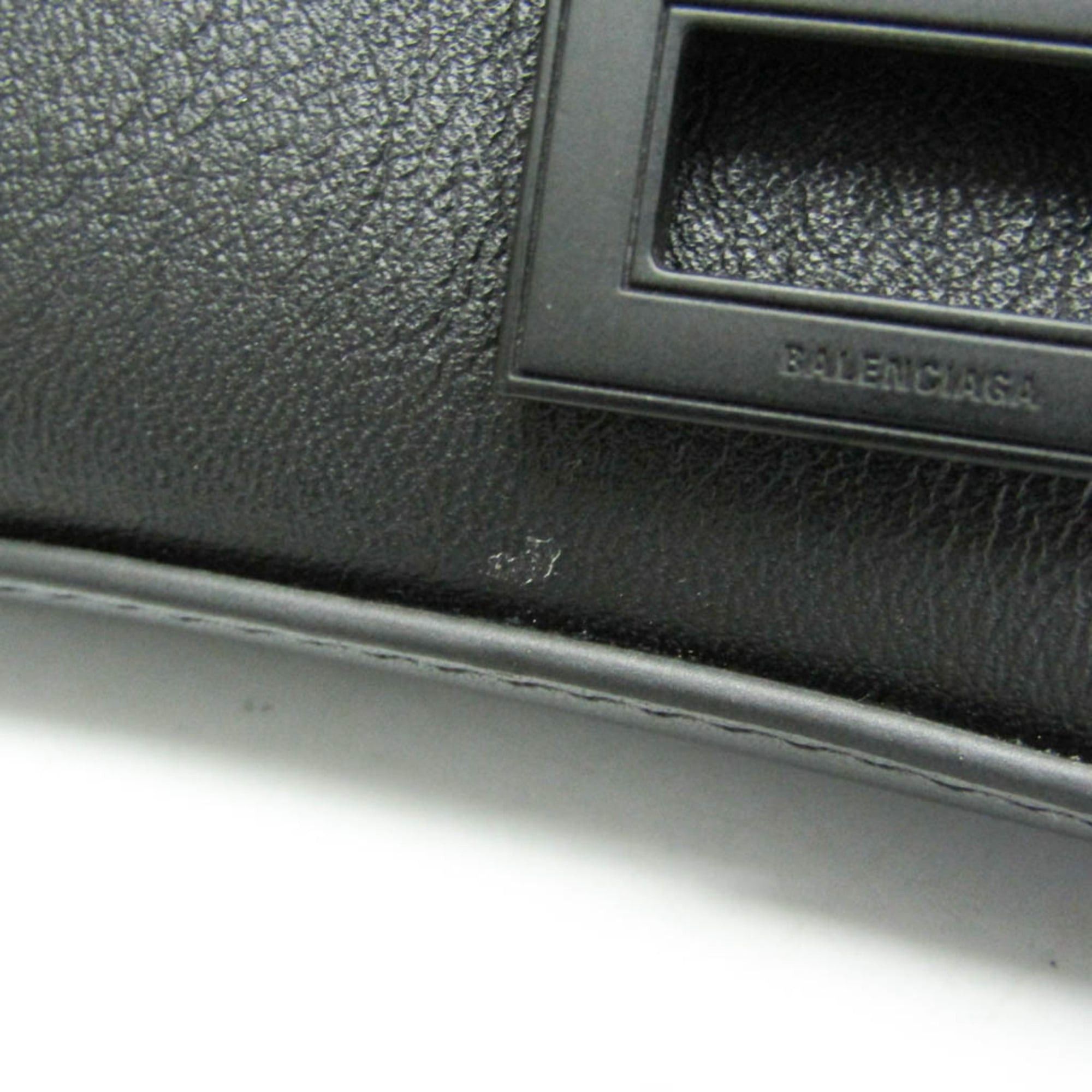 Balenciaga Balenciaga Downtown Medium 671354 Men,Women Leather Shoulder Bag Black Size ONE SIZE - 6 Thumbnail
